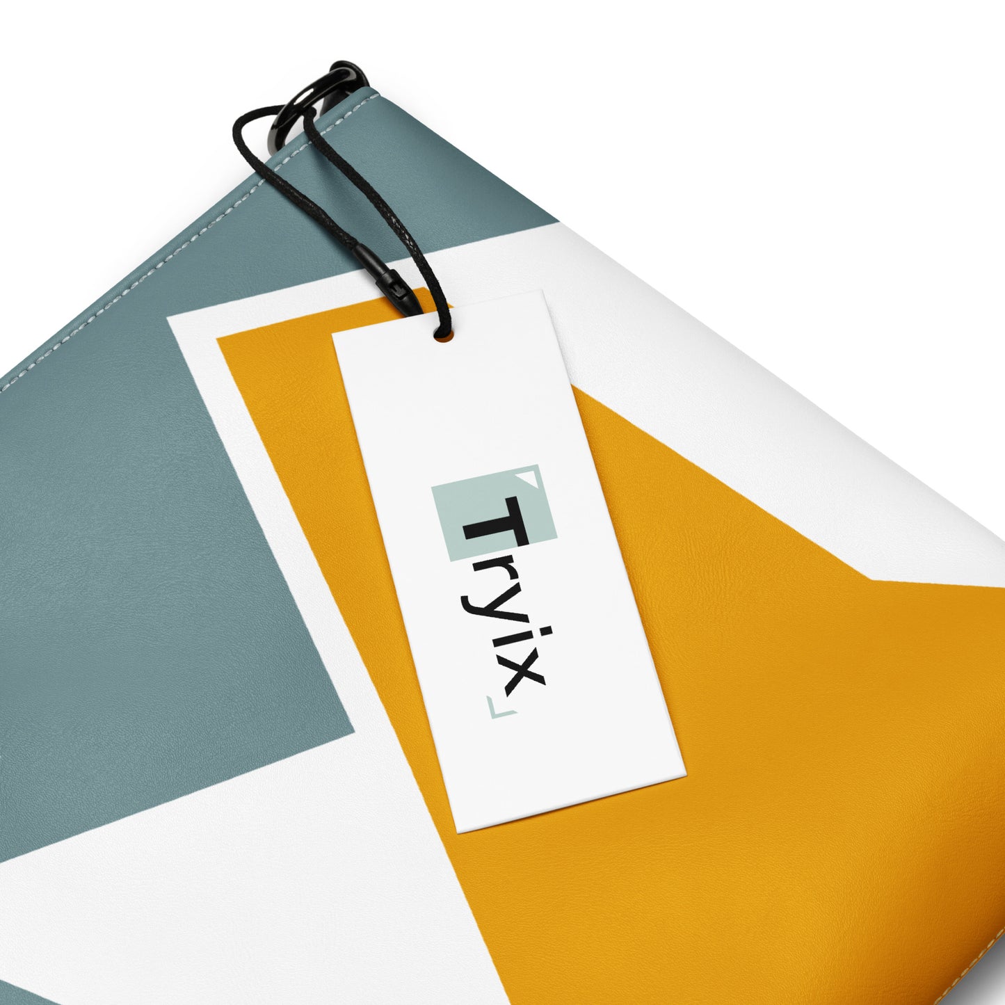 Yellow and Gray Mosaic Crossbody Sling Bag image 10