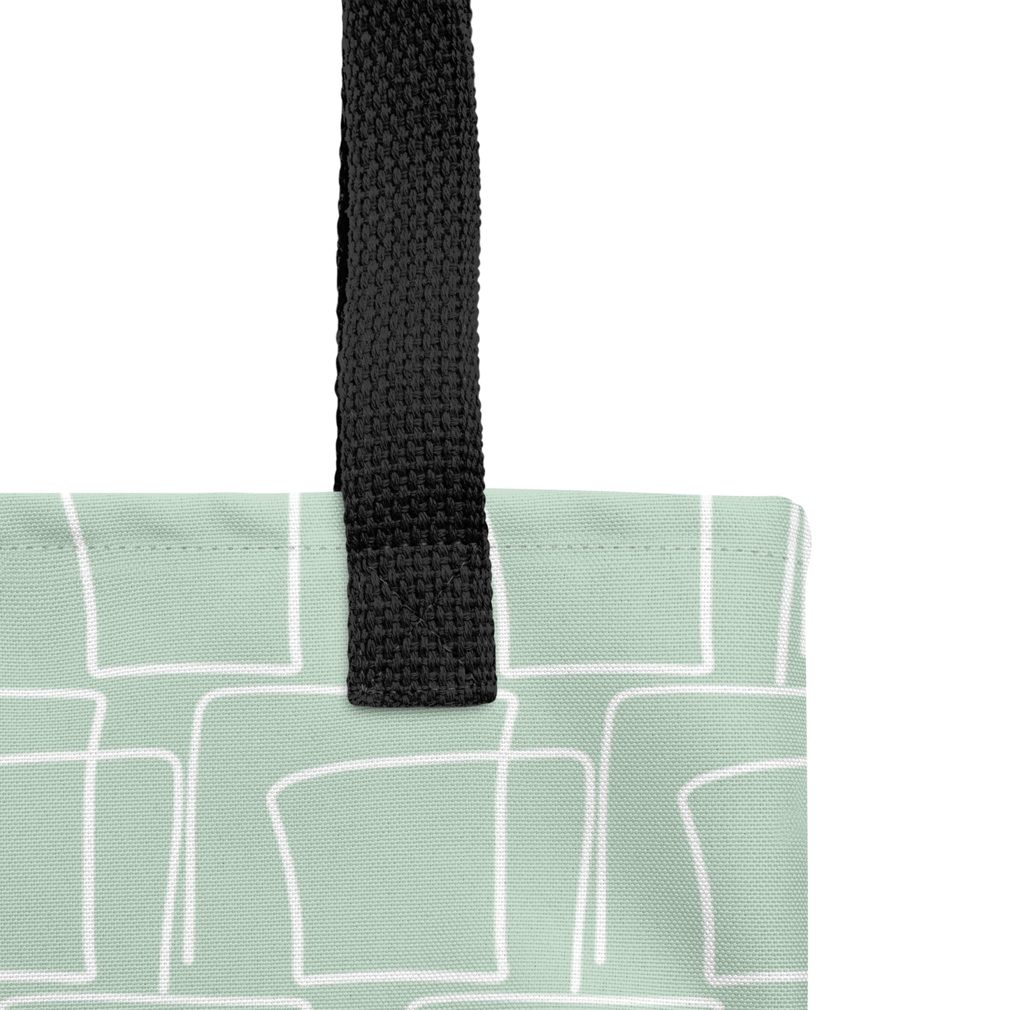 Green Mosaic Square Tote Bag image 6
