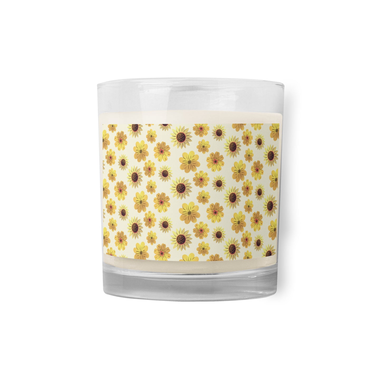 Sunflower Daisy Bloom Glass Jar Candle image 3