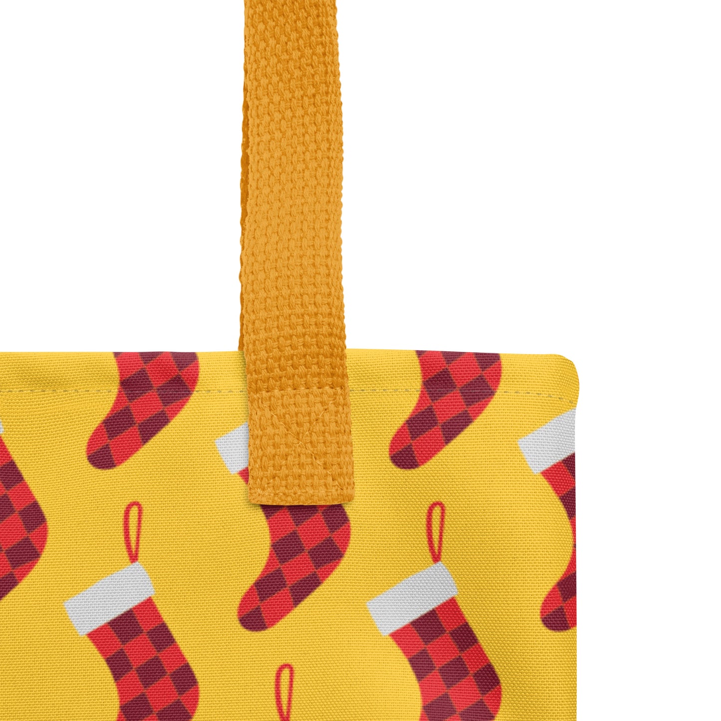 Yellow Stocking Cheer Tote Bag image 6