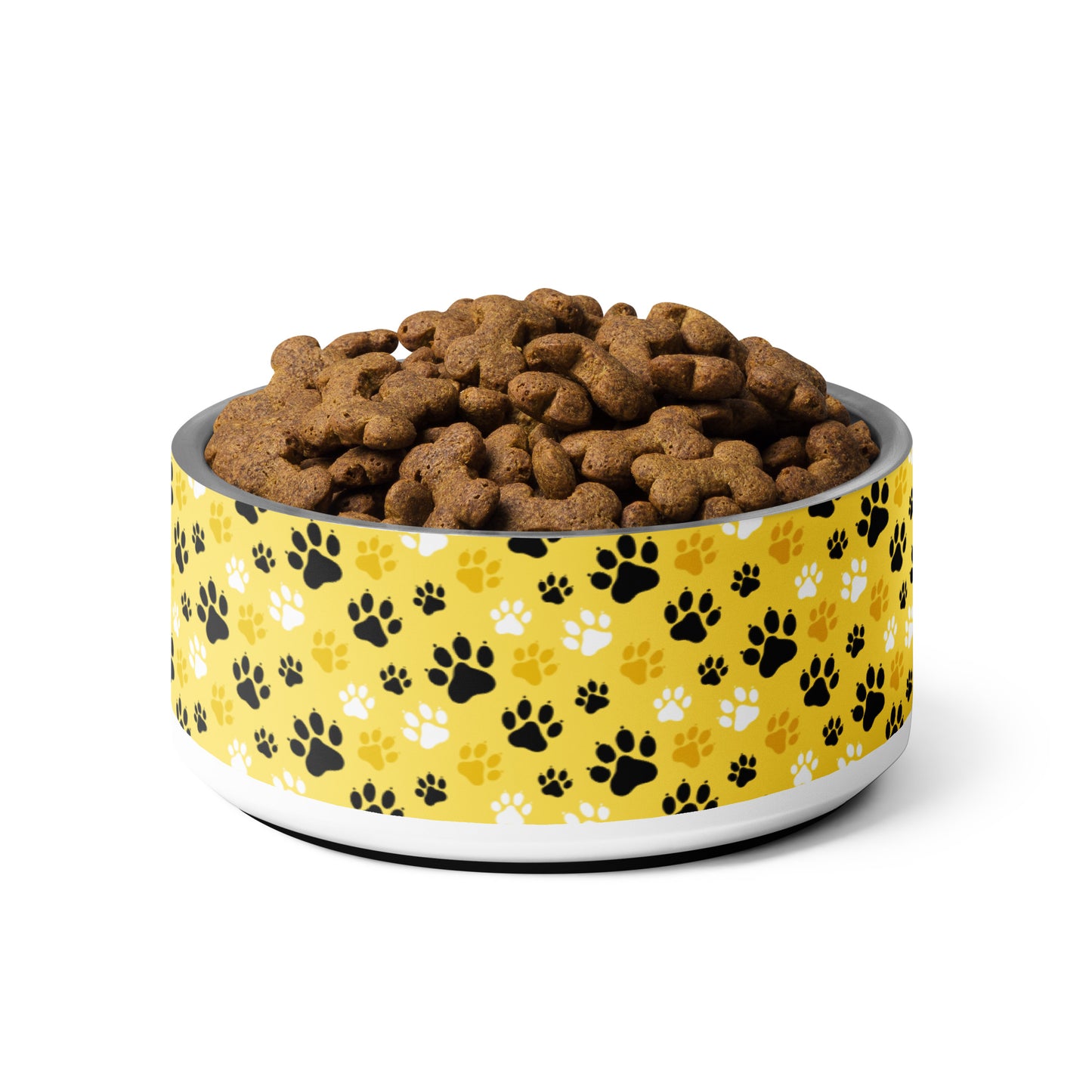 Yellow Paw Pattern Pet Bowl - 32 oz image