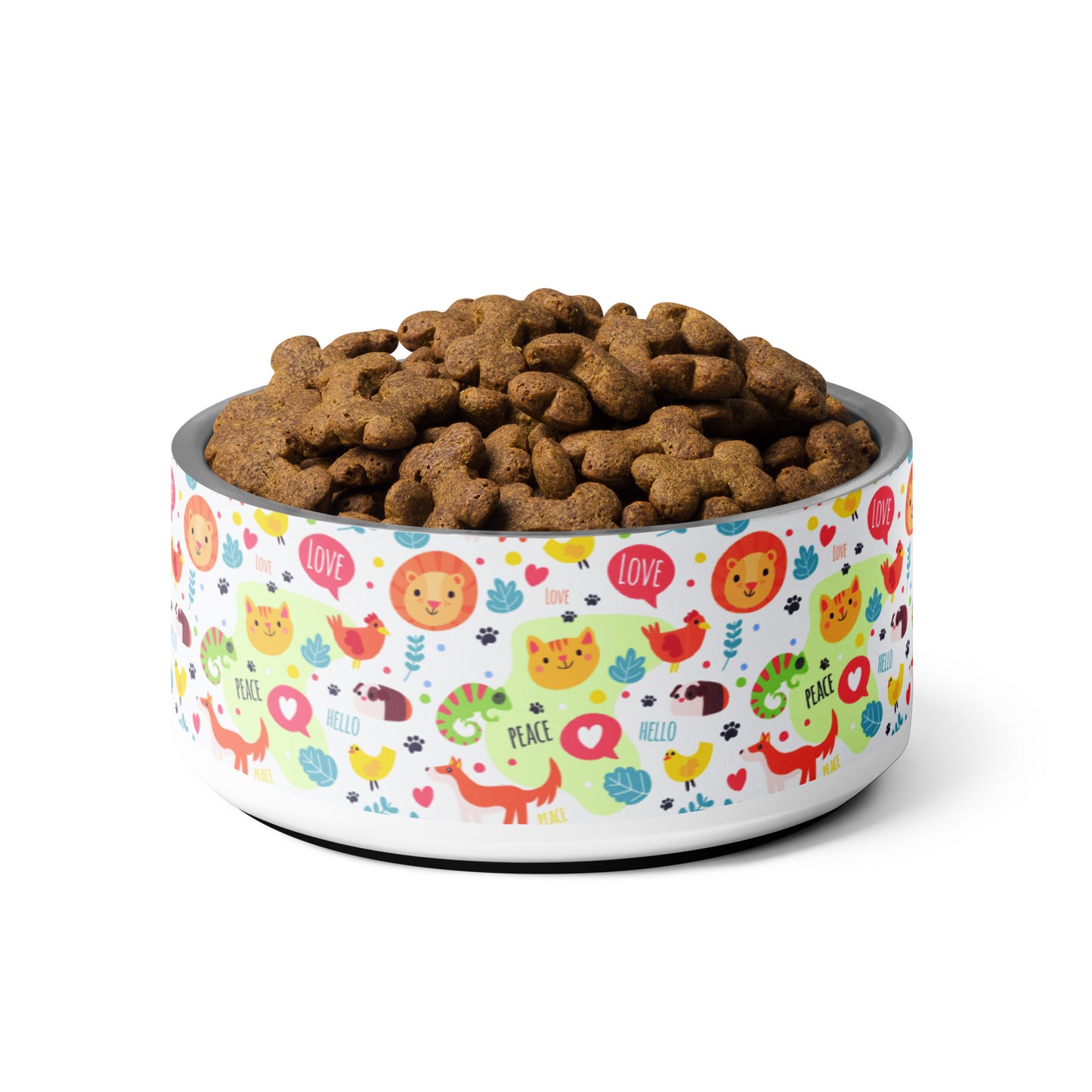 Peace and Love Animals Pet Bowl - 32 oz image