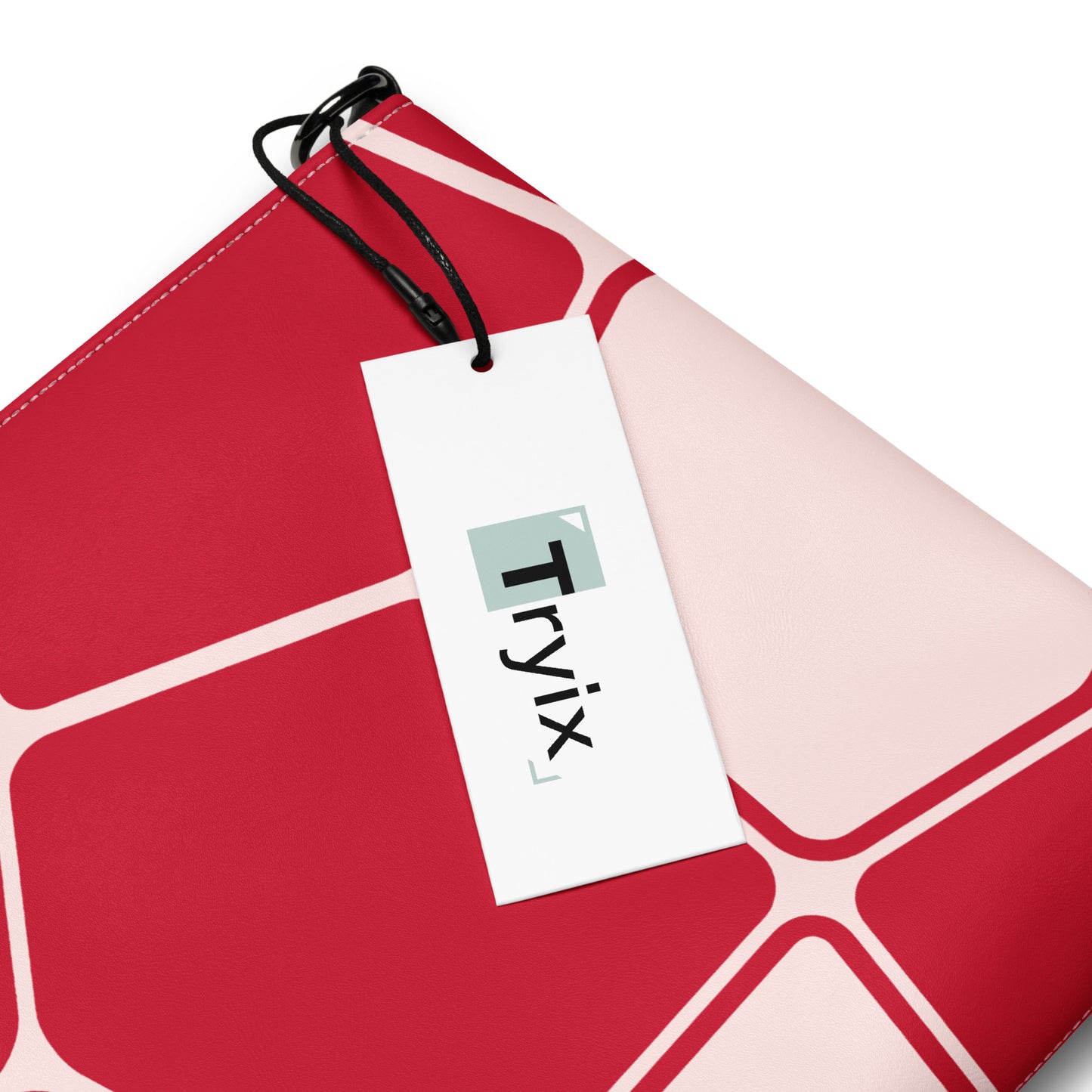 Red and Cream Colorblock Sling Bag Modern Style image 9