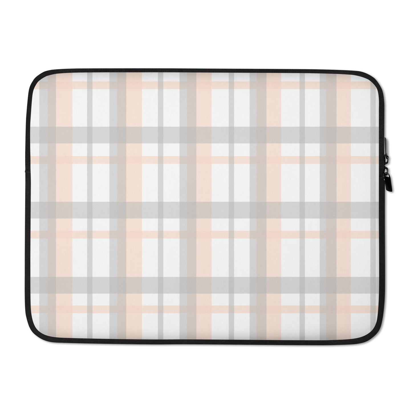 Coral Plaid Laptop Sleeve image 4