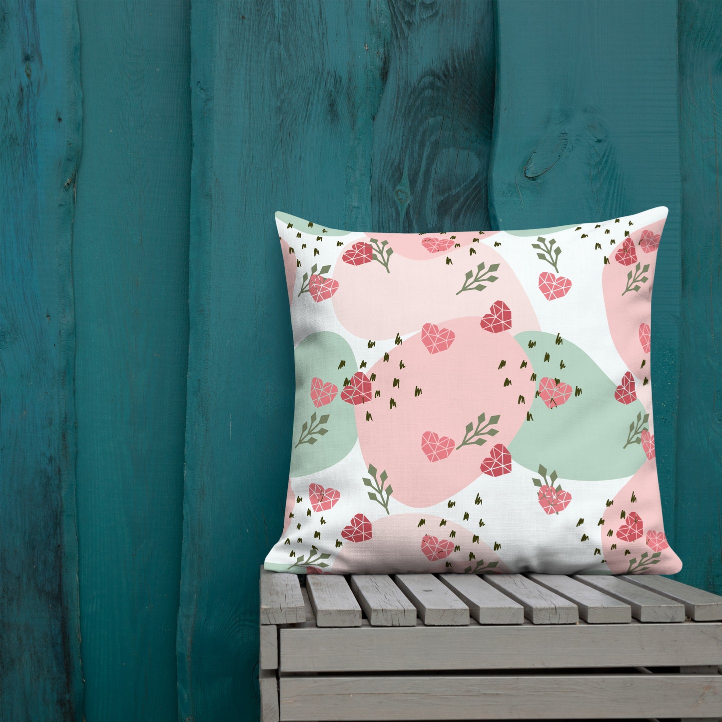 Love Pattern Heart Pillow - 22×22 image