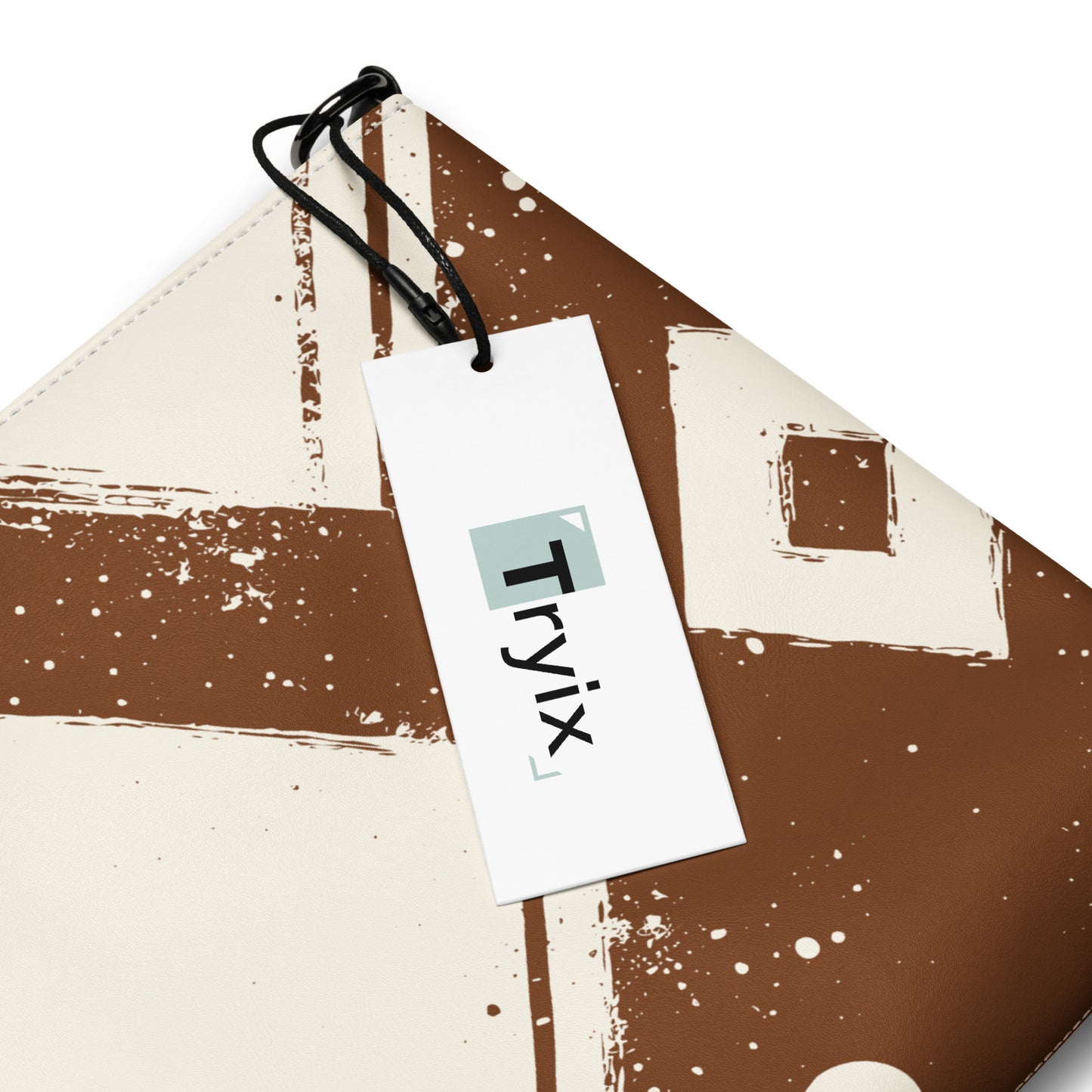 Brown and White Geometric Crossbody Sling Bag image 10