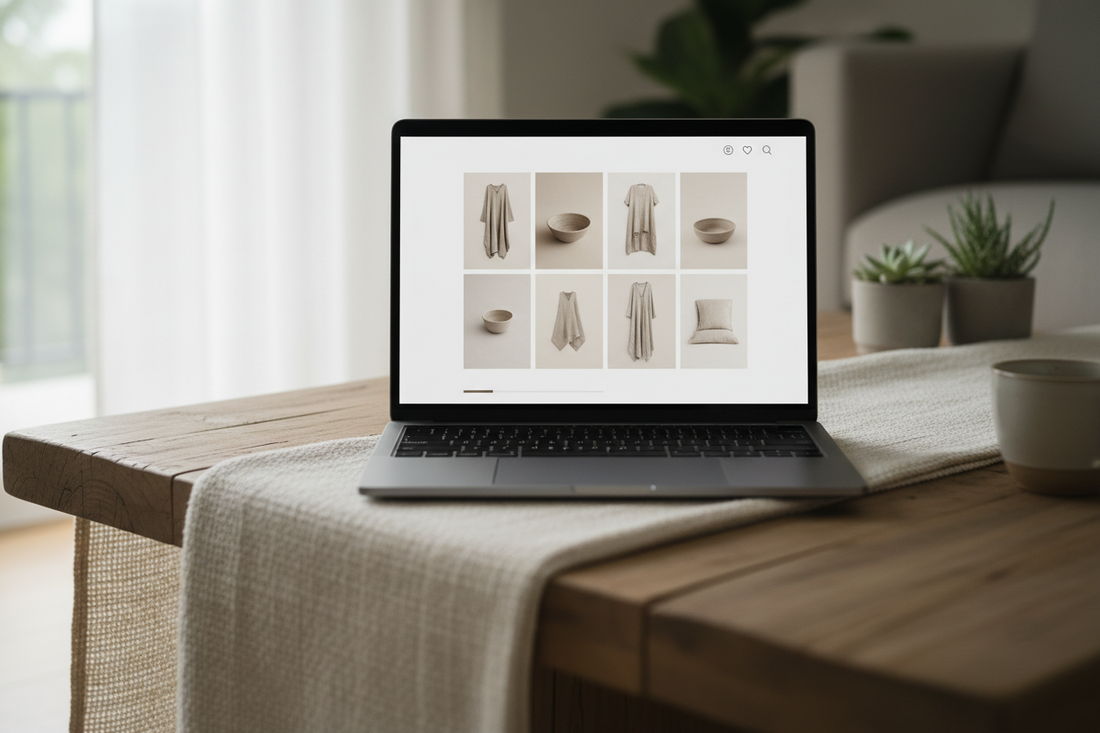 Calm and minimal online shopping experience designed to build customer trust