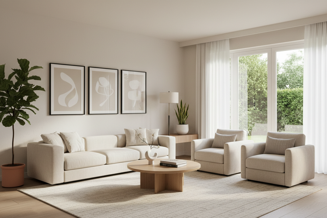 Calm wall decor creating a peaceful and stress-free home environment