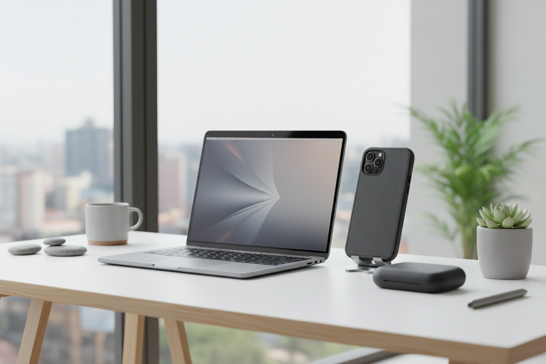 Protective phone and laptop cases used in everyday life
