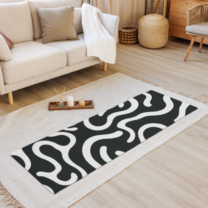 Black and White Lines Yoga Mat Stylish and Functional Comfort image 1