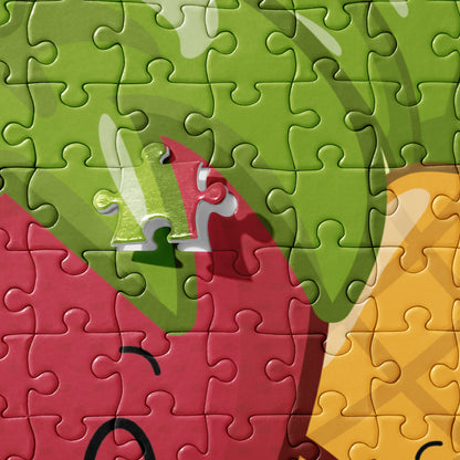Cheerful Fruity Friends Jigsaw Puzzle image 5