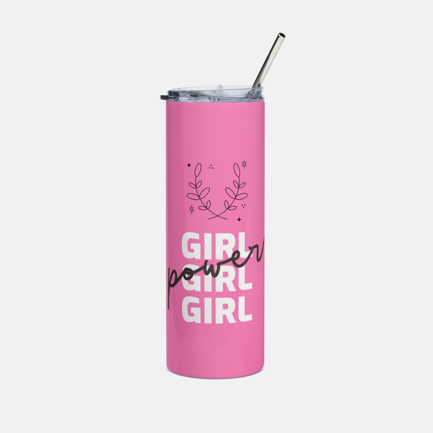 Pink Girl Power Tumbler image 0