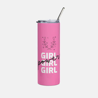 Pink Girl Power Tumbler image 0