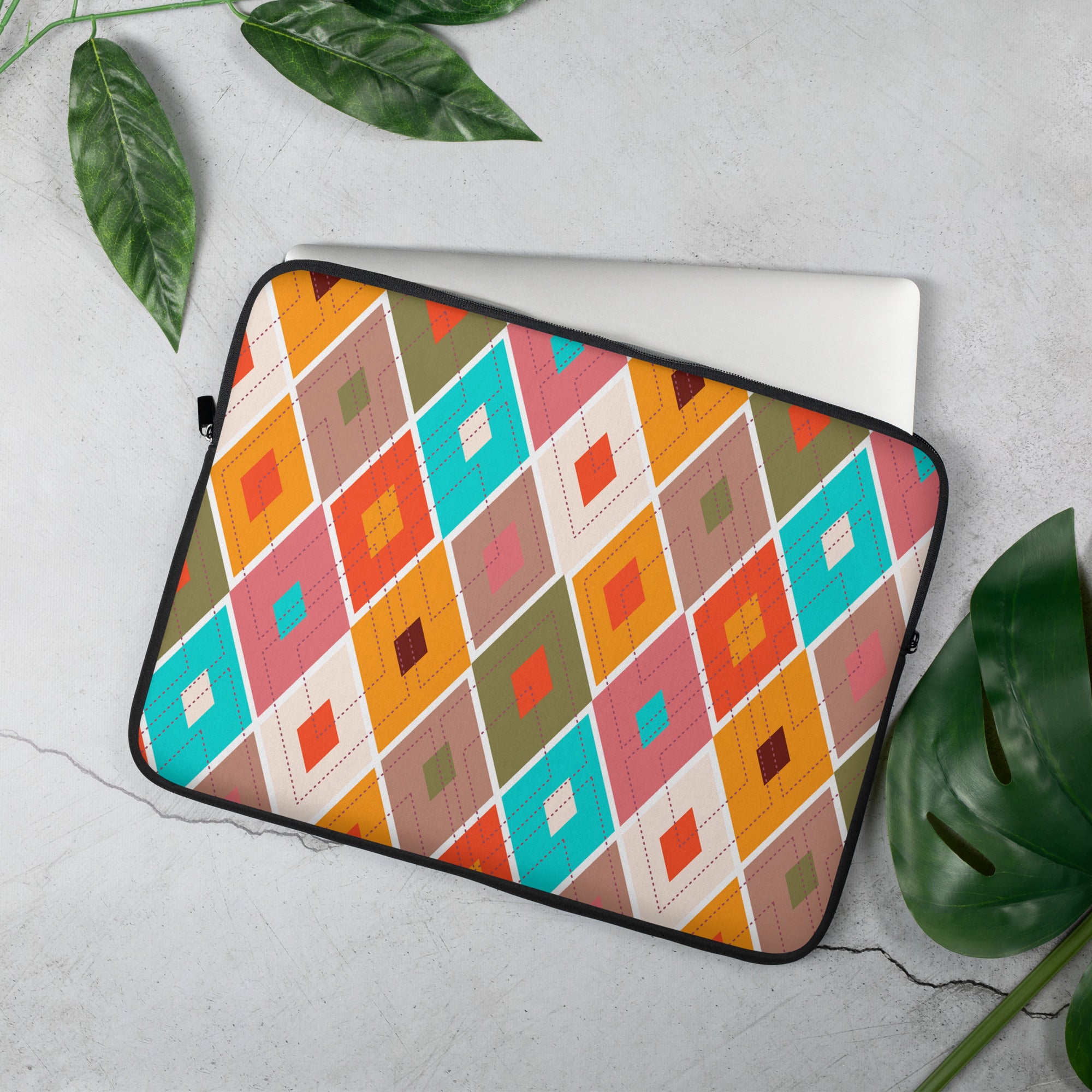 Diamond Lines Pattern Laptop Sleeve image 1