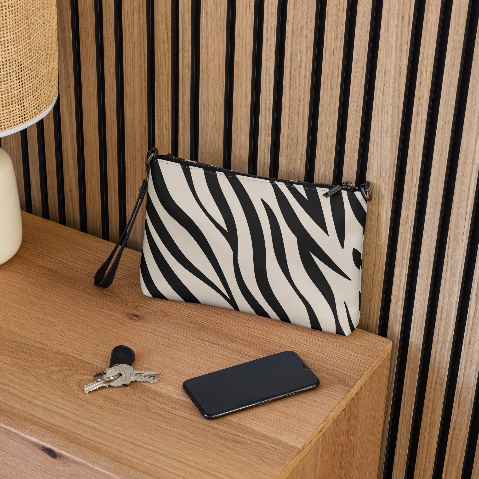 Minimalist Zebra Crossbody Sling Bag Urban Style image 1