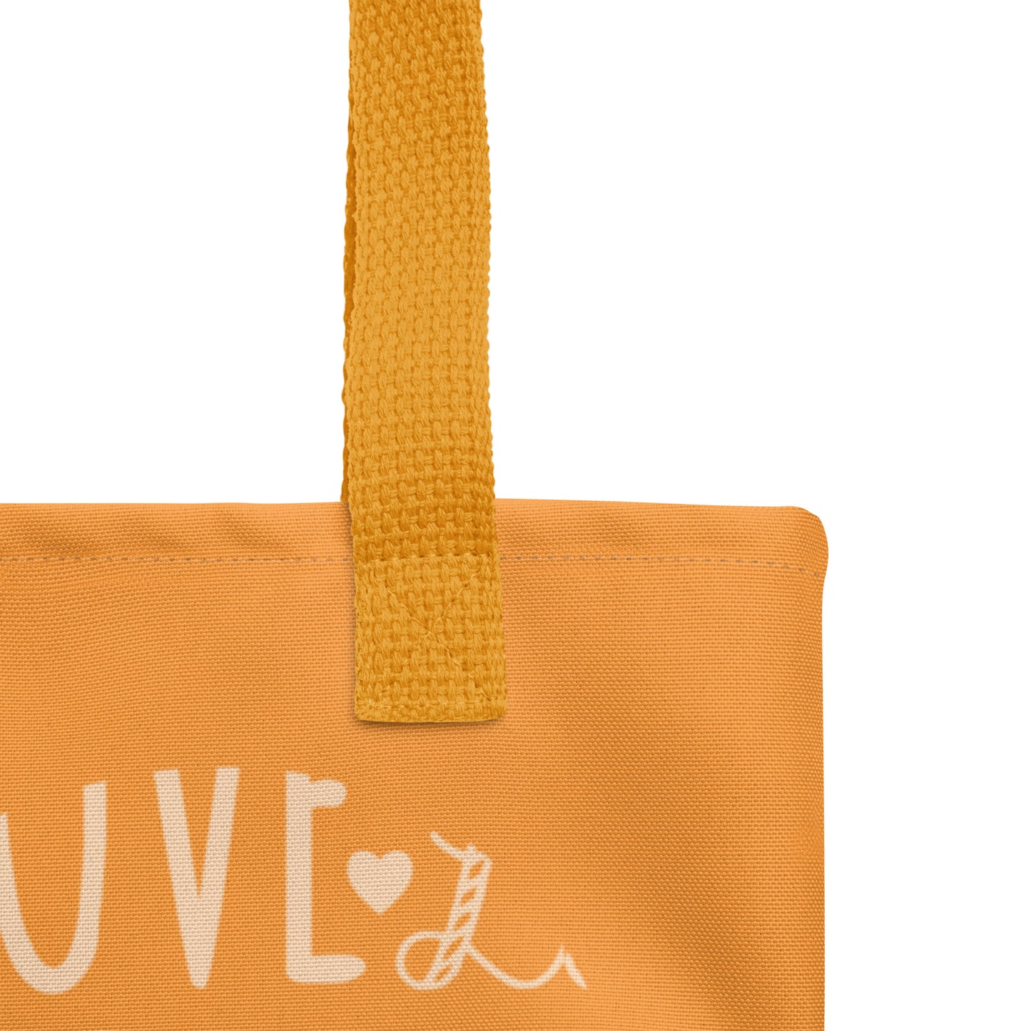 Orange Cat Love Heart Tote Bag image 6