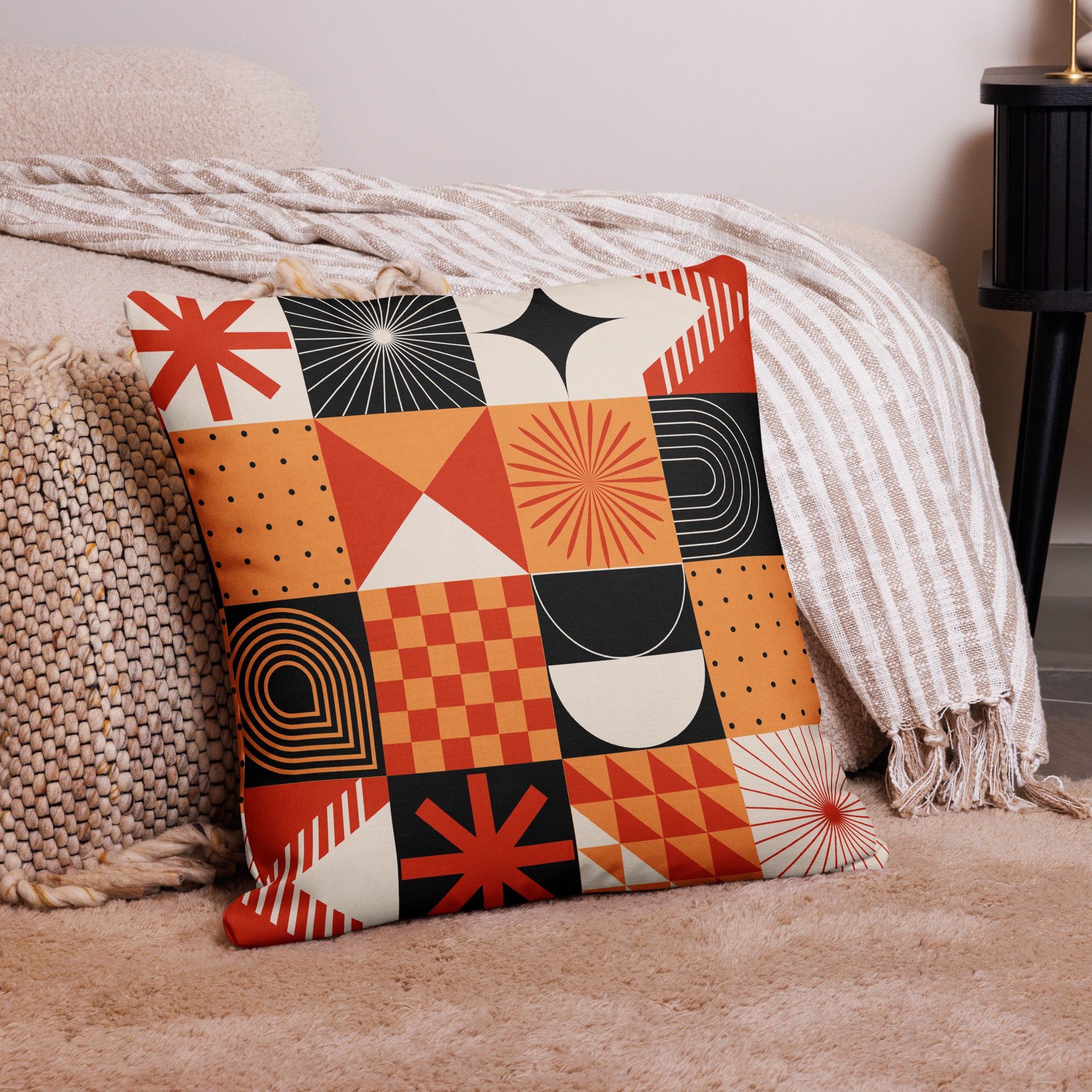 Modern Art Geometric Pattern Pillow image 1