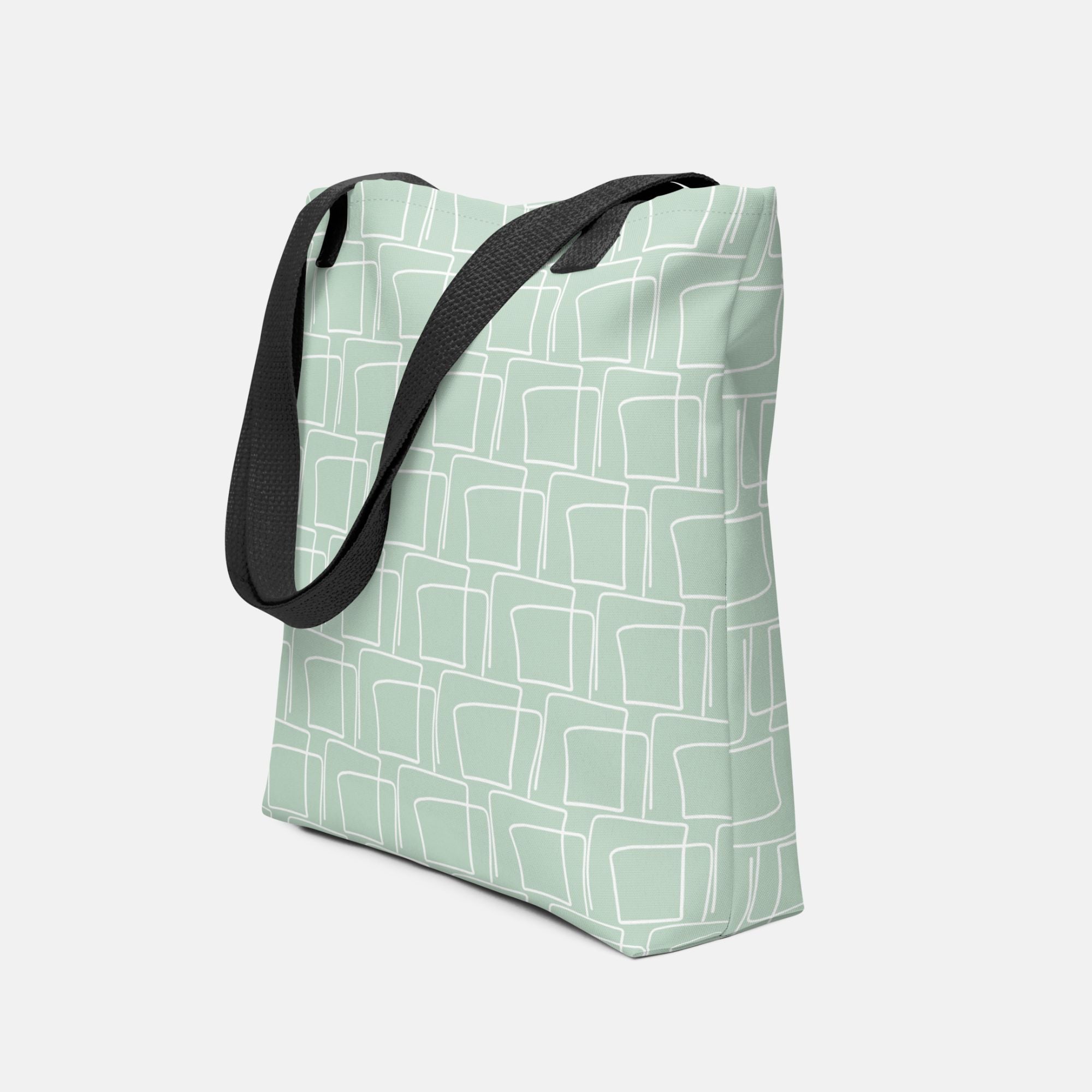 Green Mosaic Square Tote Bag image 0
