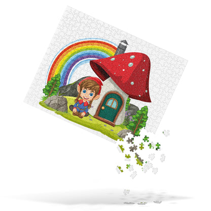 Gnome Girl and Rainbow Jigsaw Puzzle image 3