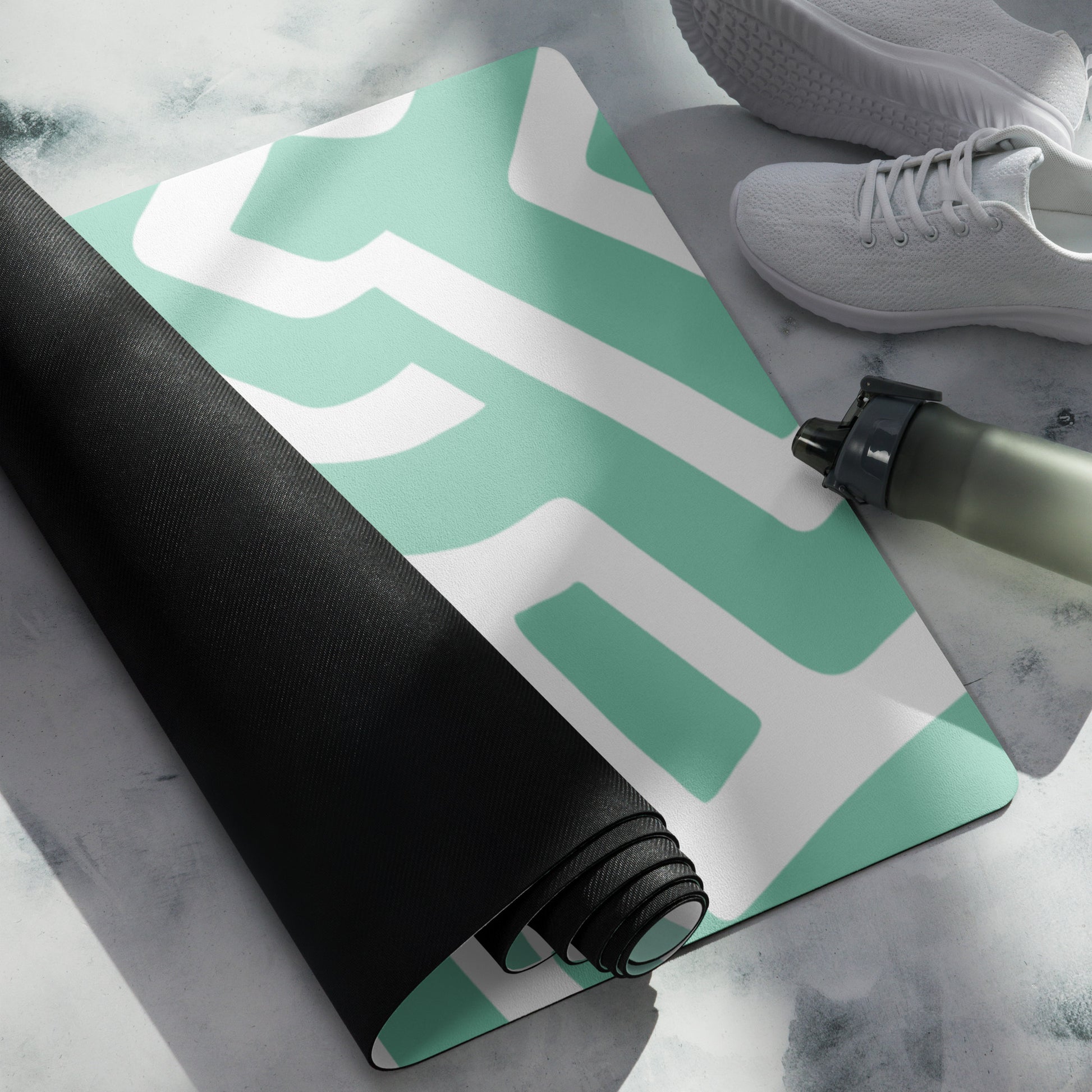 Geometric Maze Yoga Mat Non-Slip and Cushioned image 2