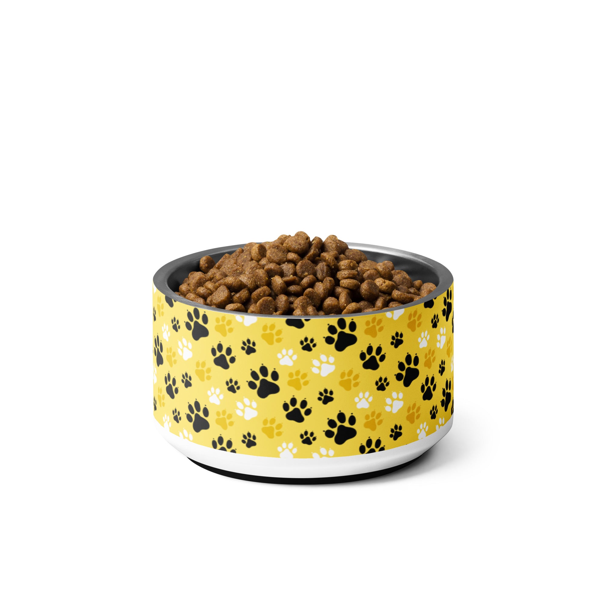 Yellow Paw Pattern Pet Bowl - 18 oz image