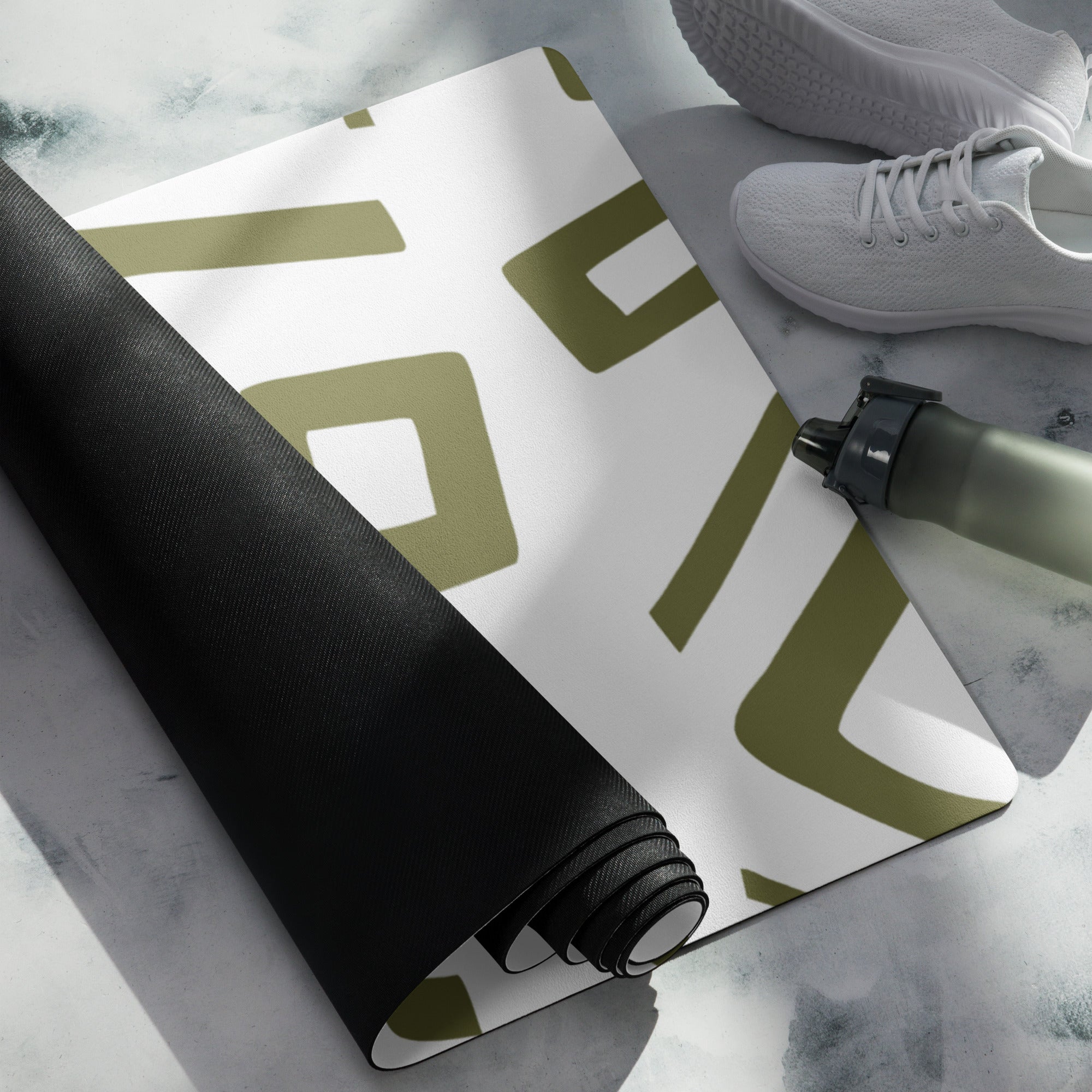 Olive Motif Yoga Mat Soft and Comfort image 2