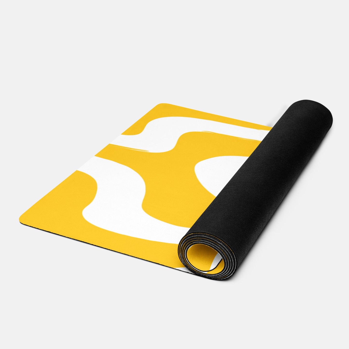 Yellow Swirl Yoga Mat Stylish &amp; Functional Comfort image 0