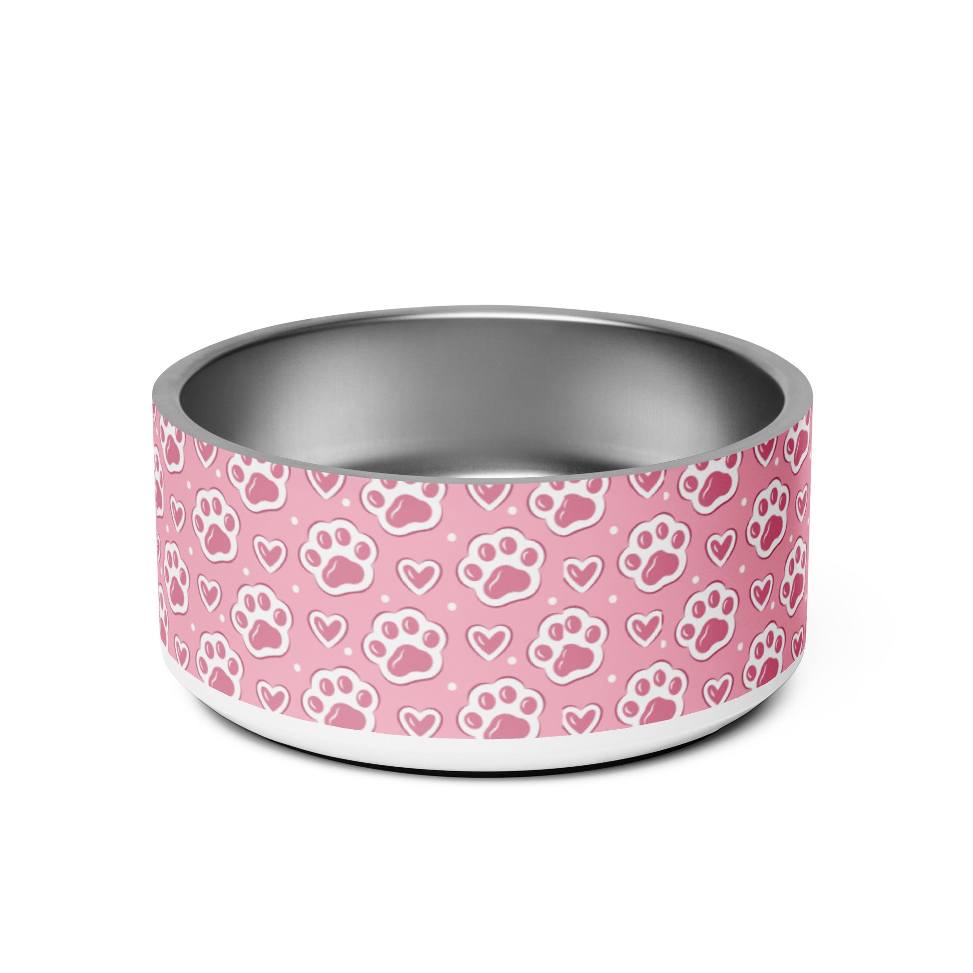 Pink Paws and Hearts Pet Bowl image 3