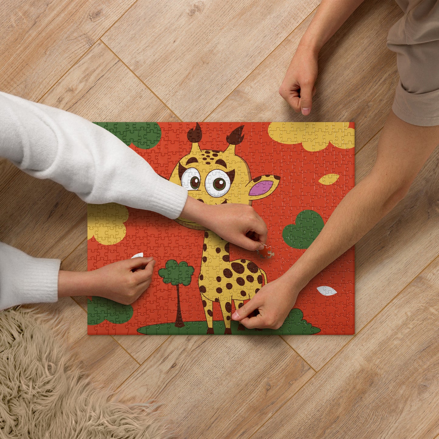 Cute Cartoon Giraffe Jigsaw Puzzle image 1
