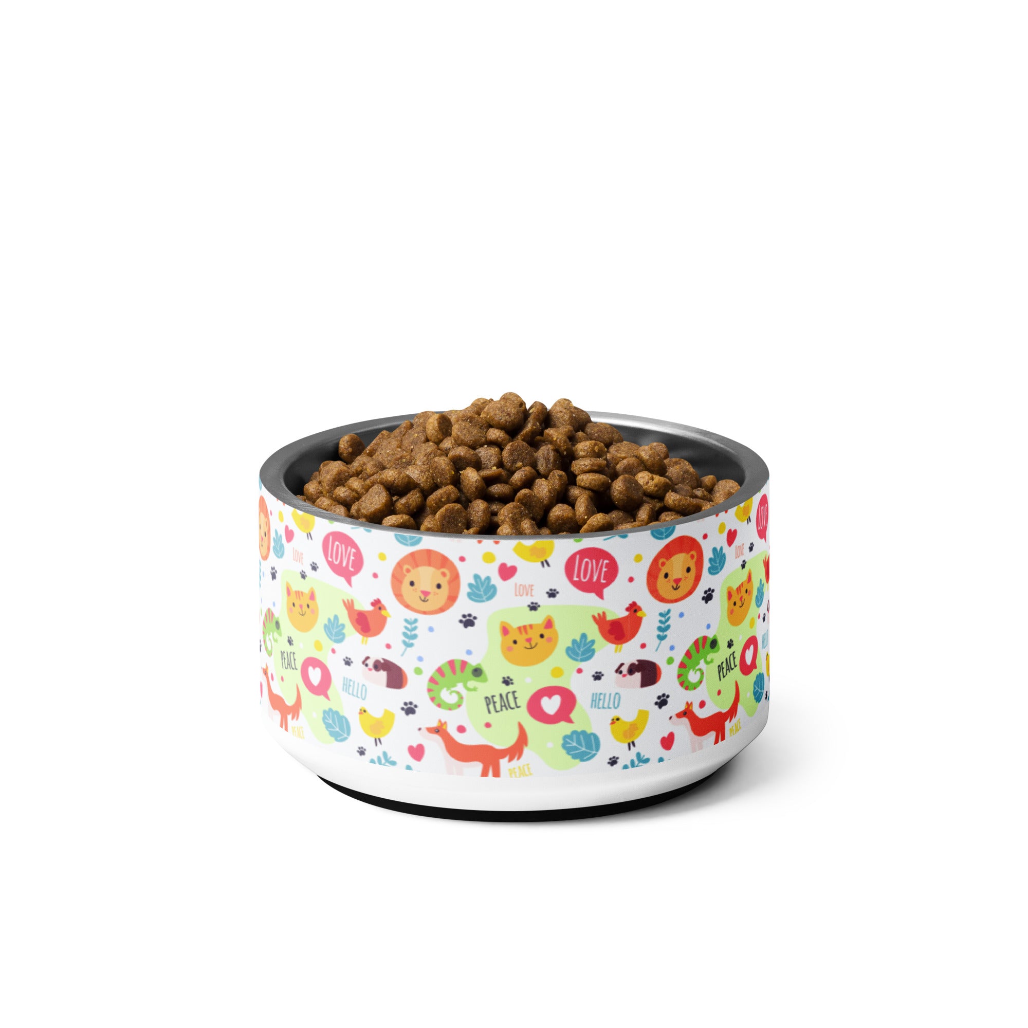 Peace and Love Animals Pet Bowl - 18 oz image