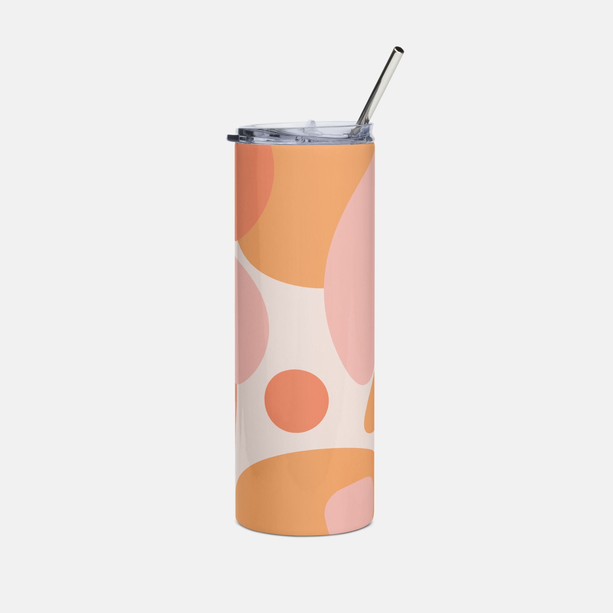 Pink Apricot Abstract Tumbler image 0