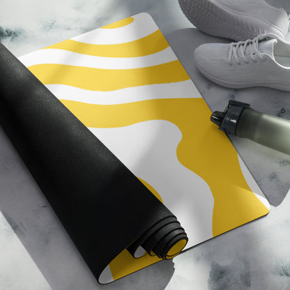 Yellow Swirl Yoga Mat Stylish &amp; Functional Comfort image 2