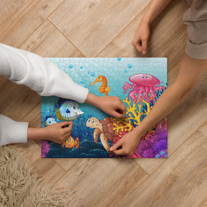 Vibrant Ocean Friends Jigsaw Puzzle image 1