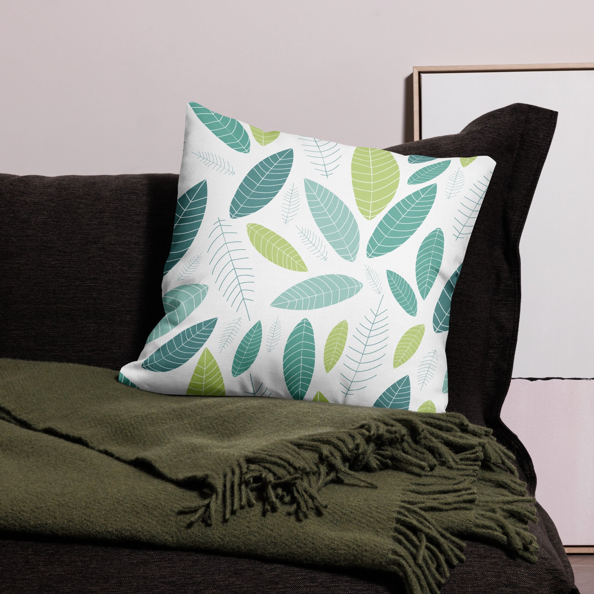Minimalist Autumn Leaf Pillow image 2