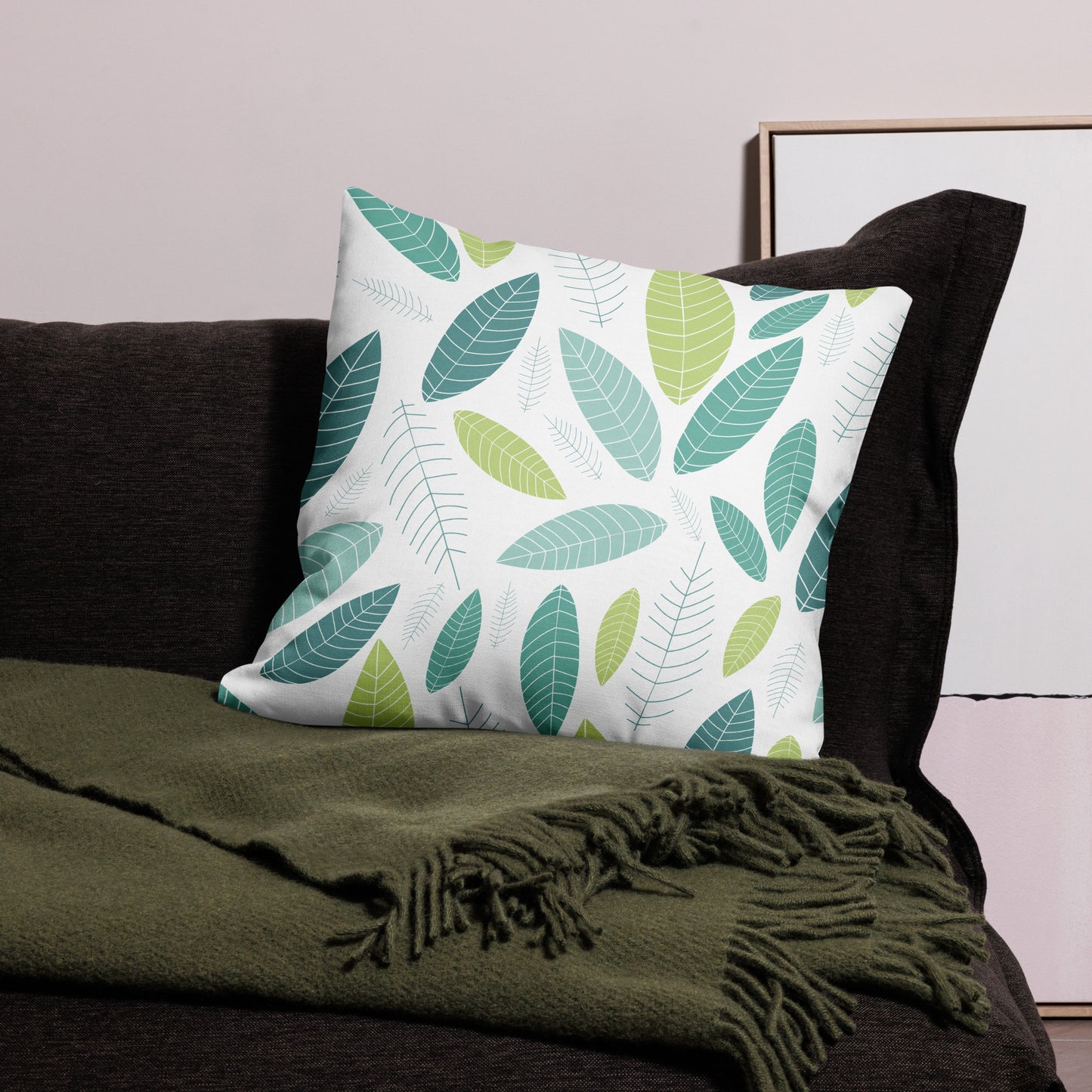 Minimalist Autumn Leaf Pillow image 2