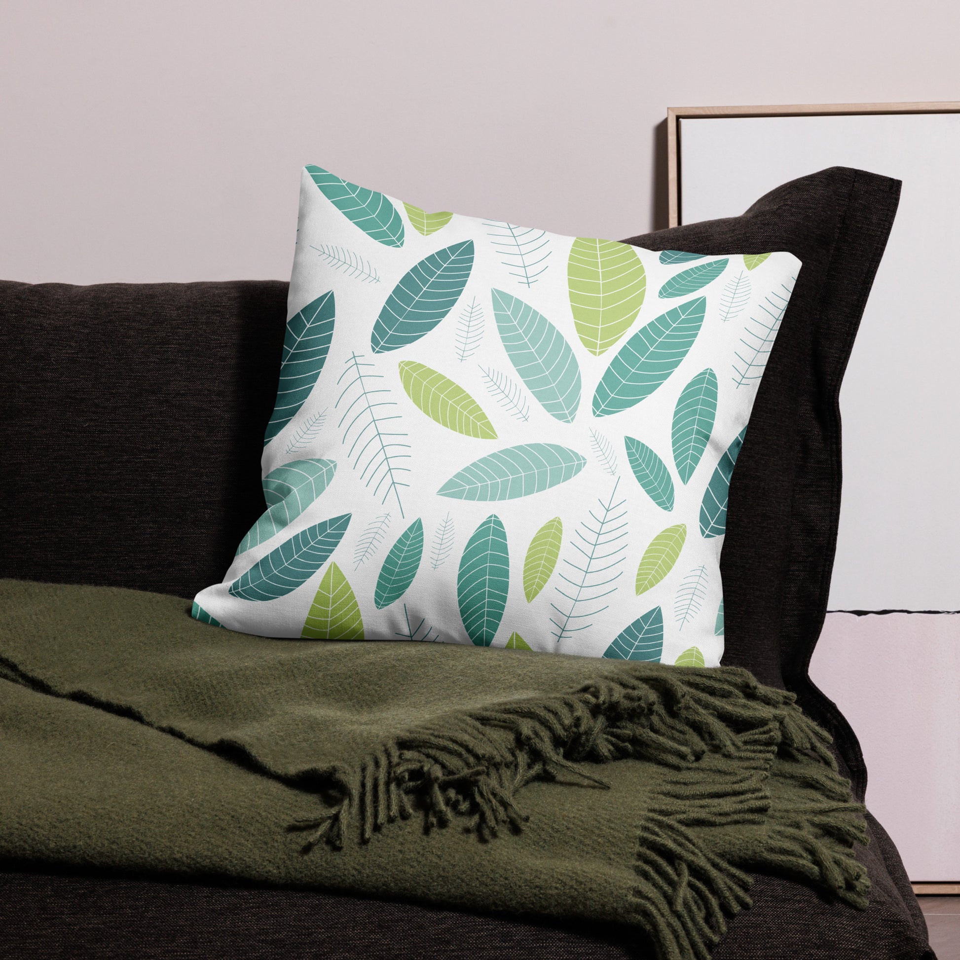Minimalist Autumn Leaf Pillow image 2