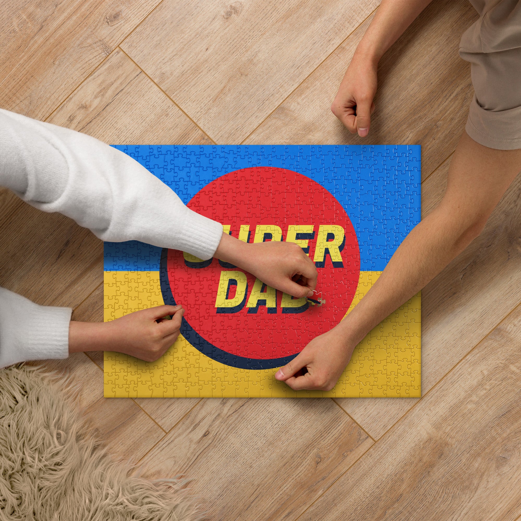 Super Dad Hero Jigsaw Puzzle image 1