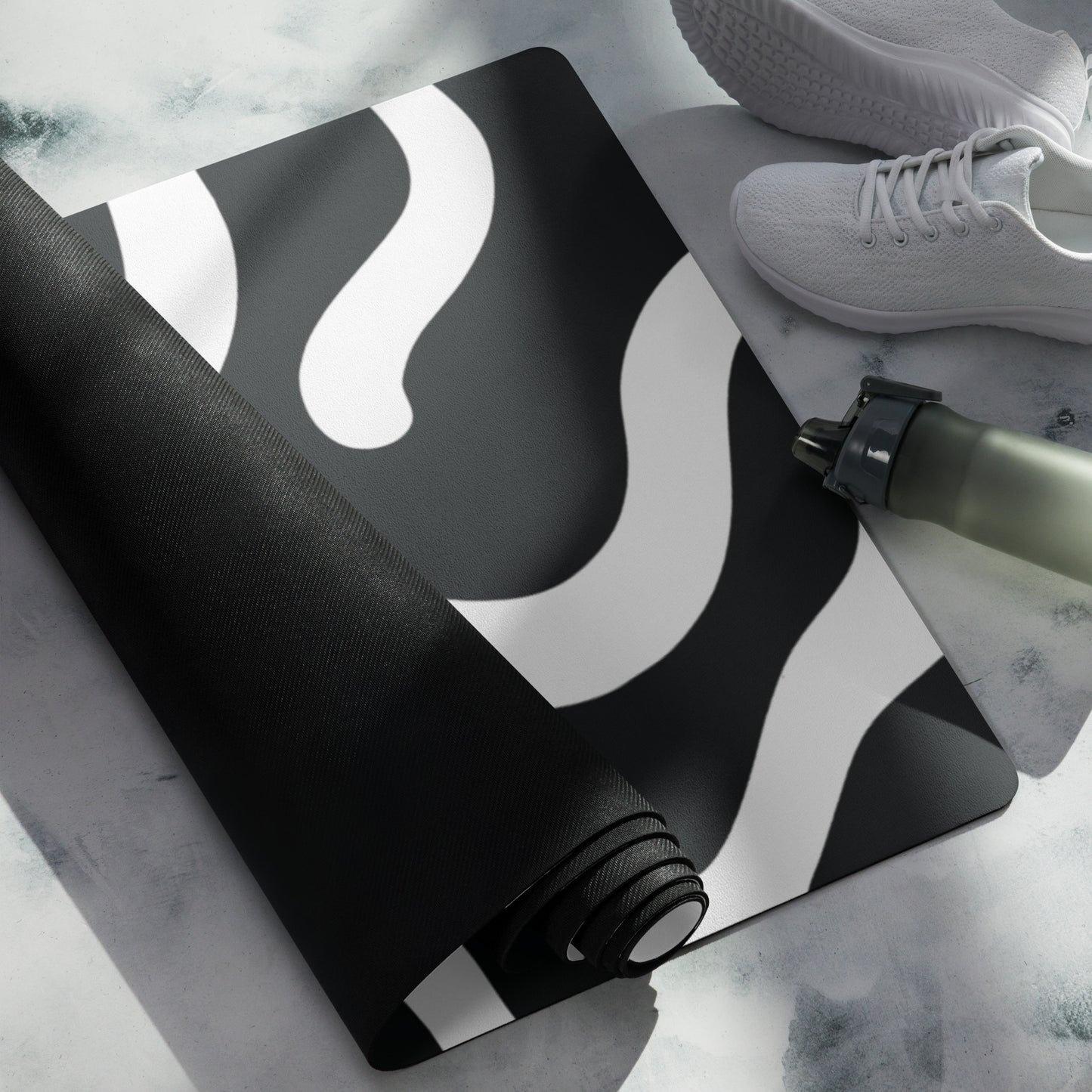 Black and White Lines Yoga Mat Stylish and Functional Comfort image 7
