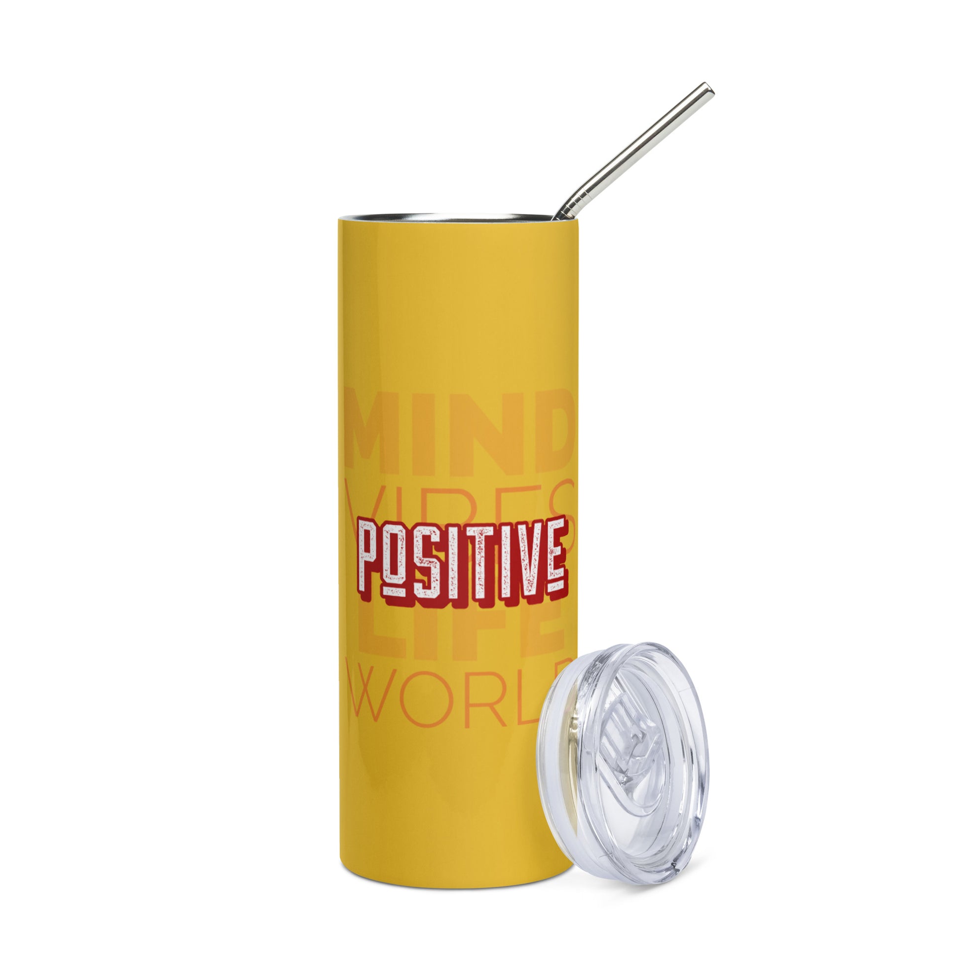 Positive Vibes Yellow Tumbler image 5