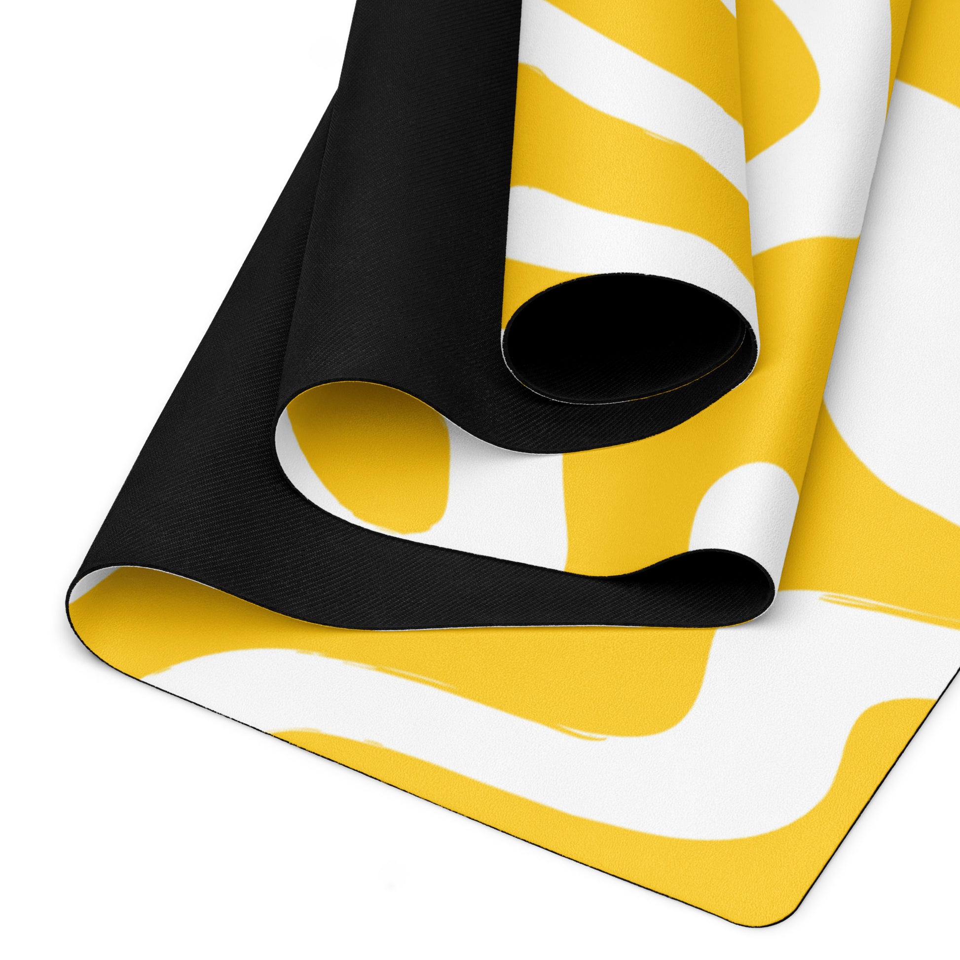 Yellow Swirl Yoga Mat Stylish &amp; Functional Comfort image 3