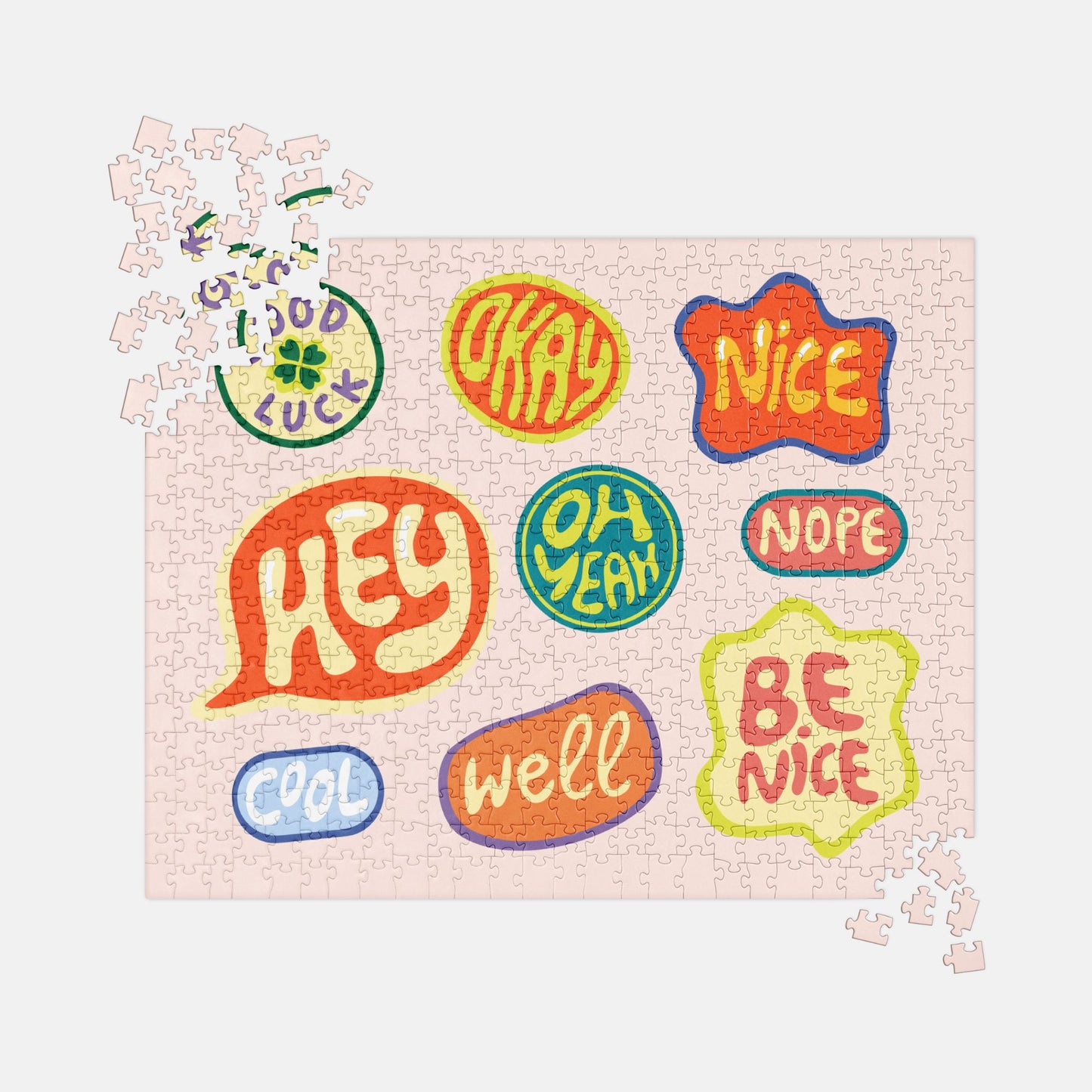 Positive Vibes Speech Bubble Jigsaw Puzzle image 0