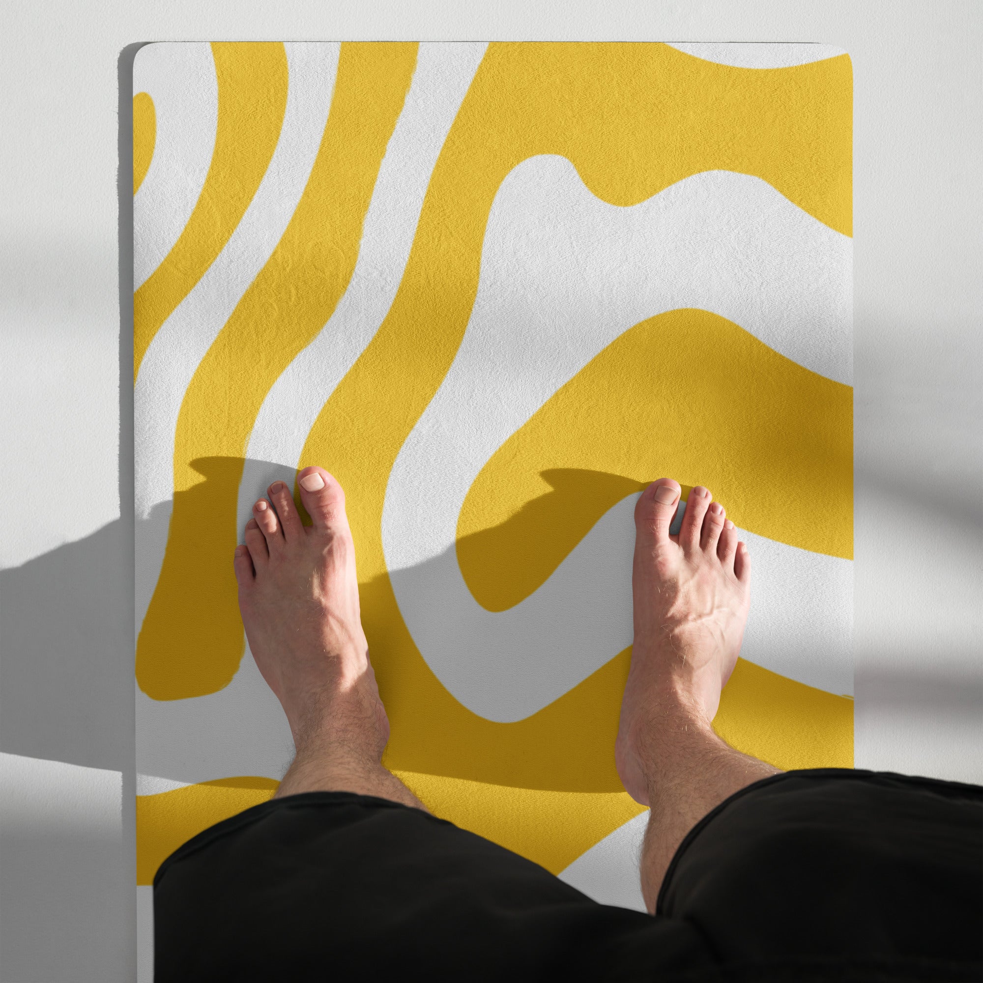 Yellow Swirl Yoga Mat Stylish &amp; Functional Comfort image 7