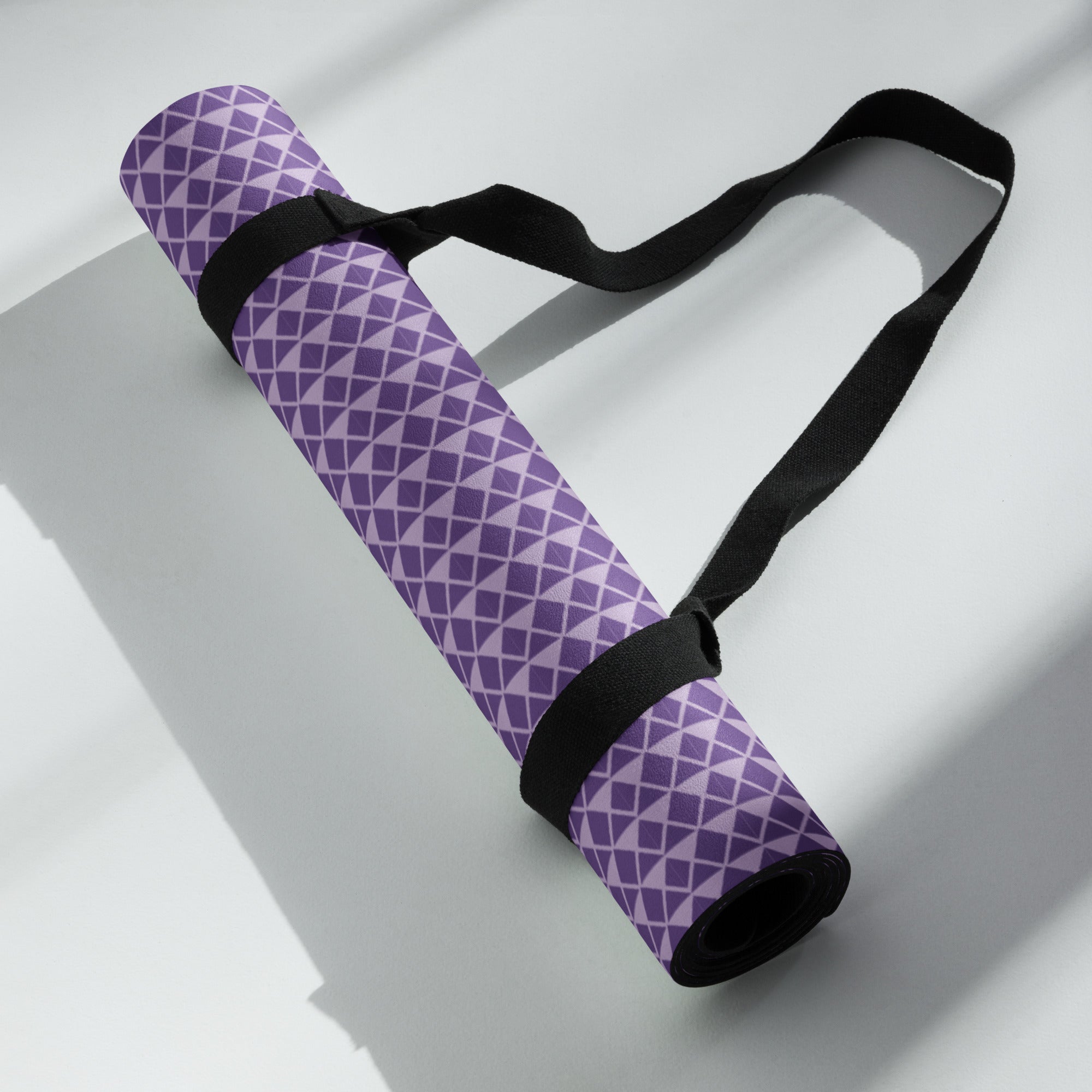 Textured Purple Yoga Mat Non-Slip and Cushioned image 8