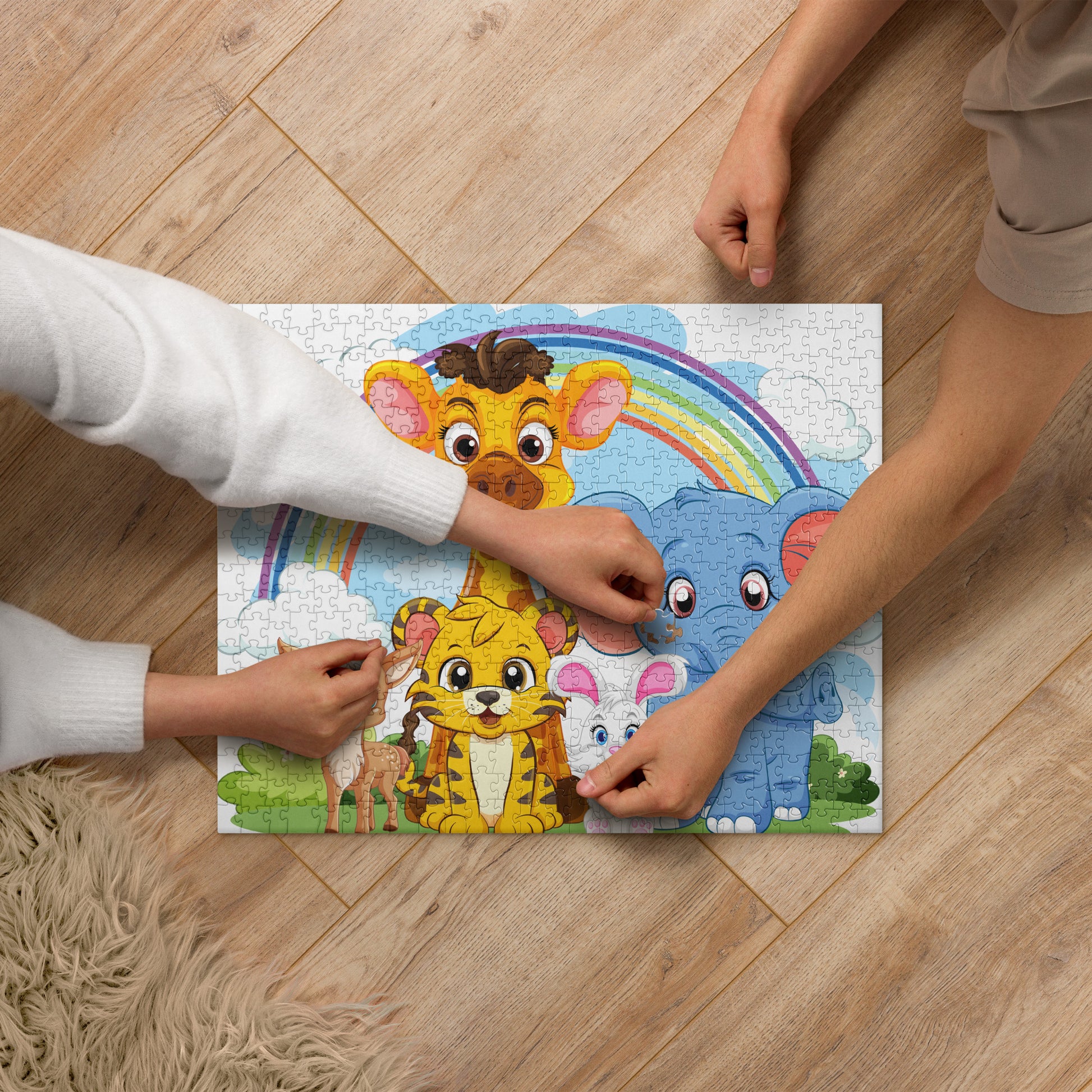 Rainbow Jungle Pals Jigsaw Puzzle image 1