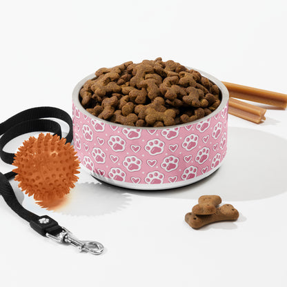 Pink Paws and Hearts Pet Bowl image 5