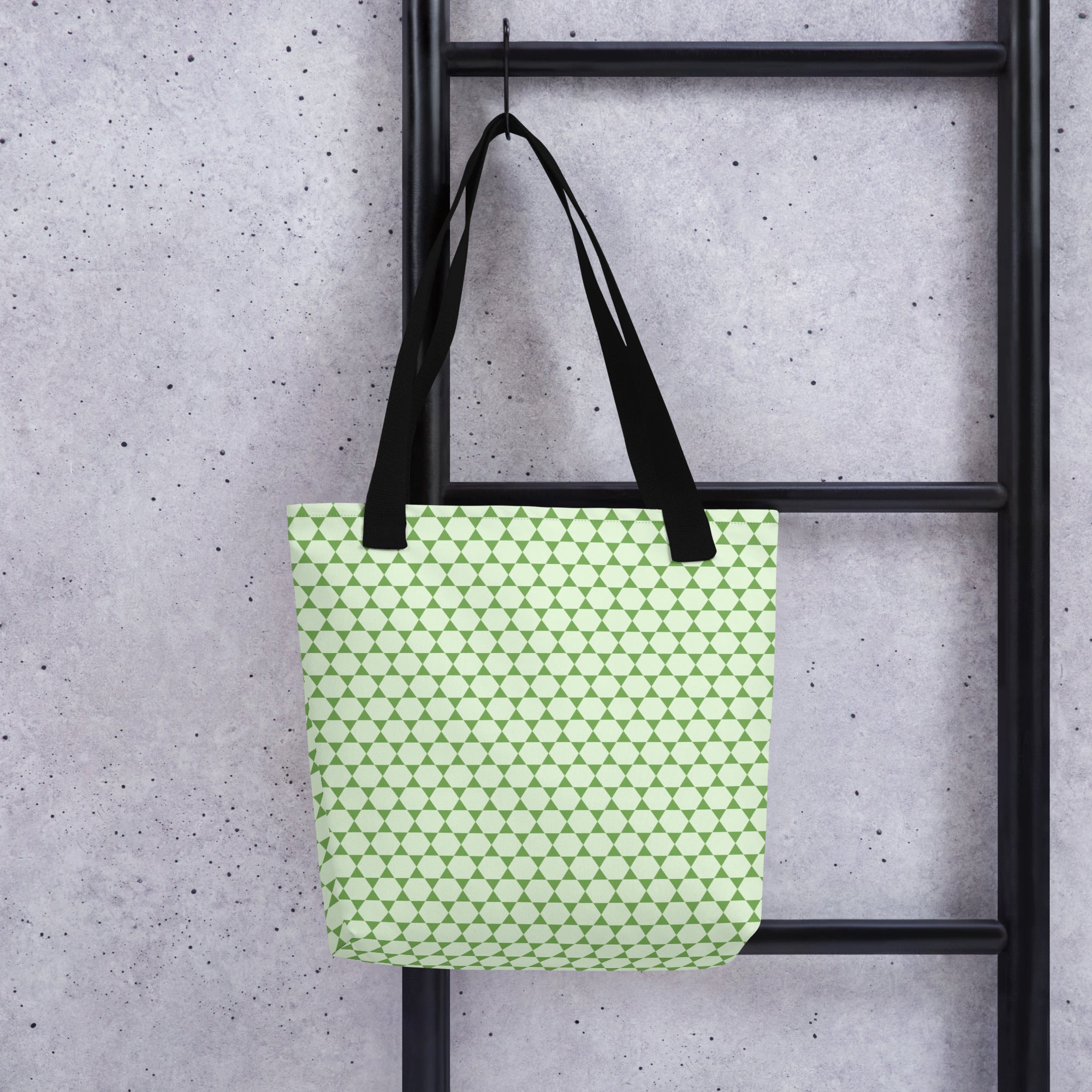 Green Hex Pattern Tote Bag image 1