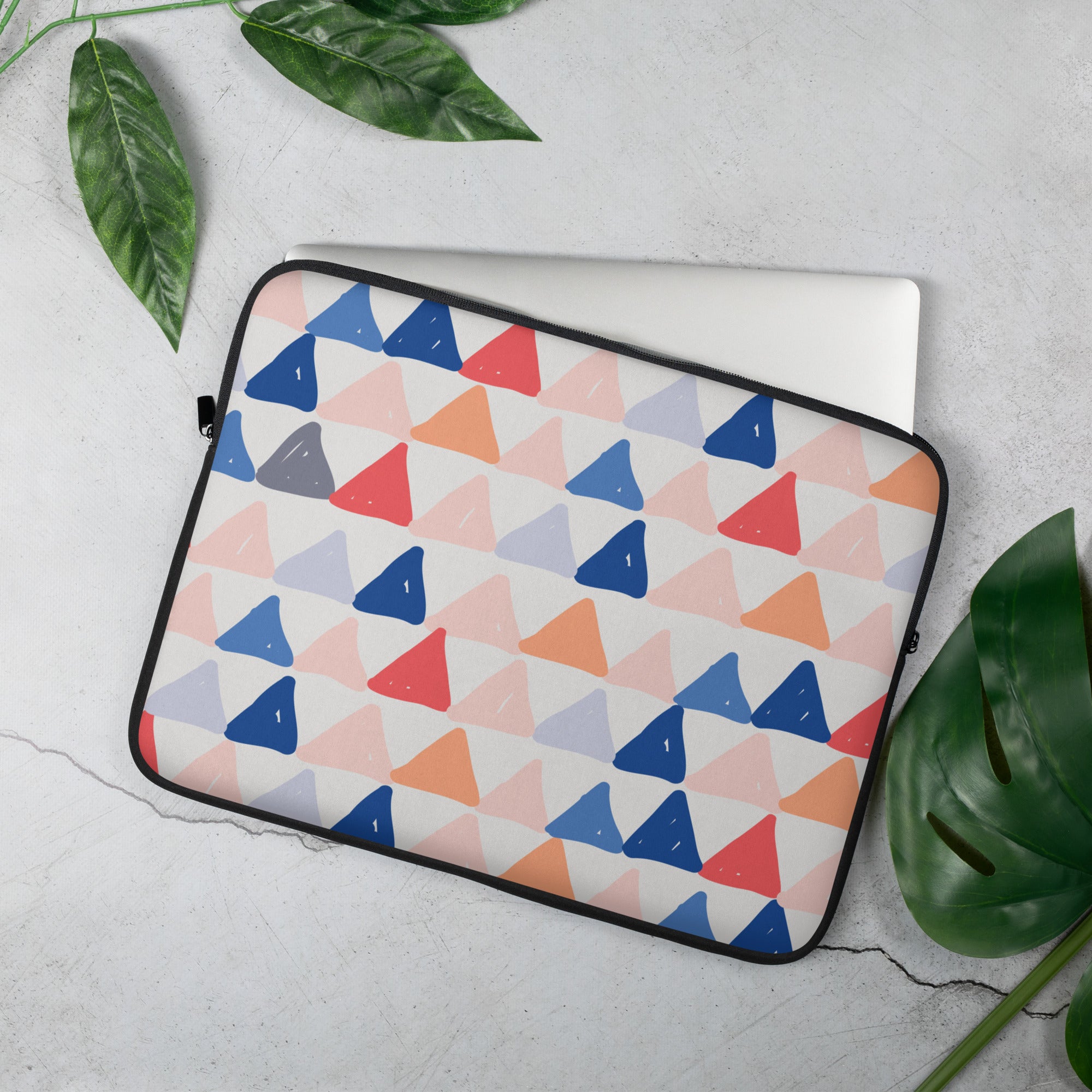 Minimalist Triangles Laptop Sleeve image 1