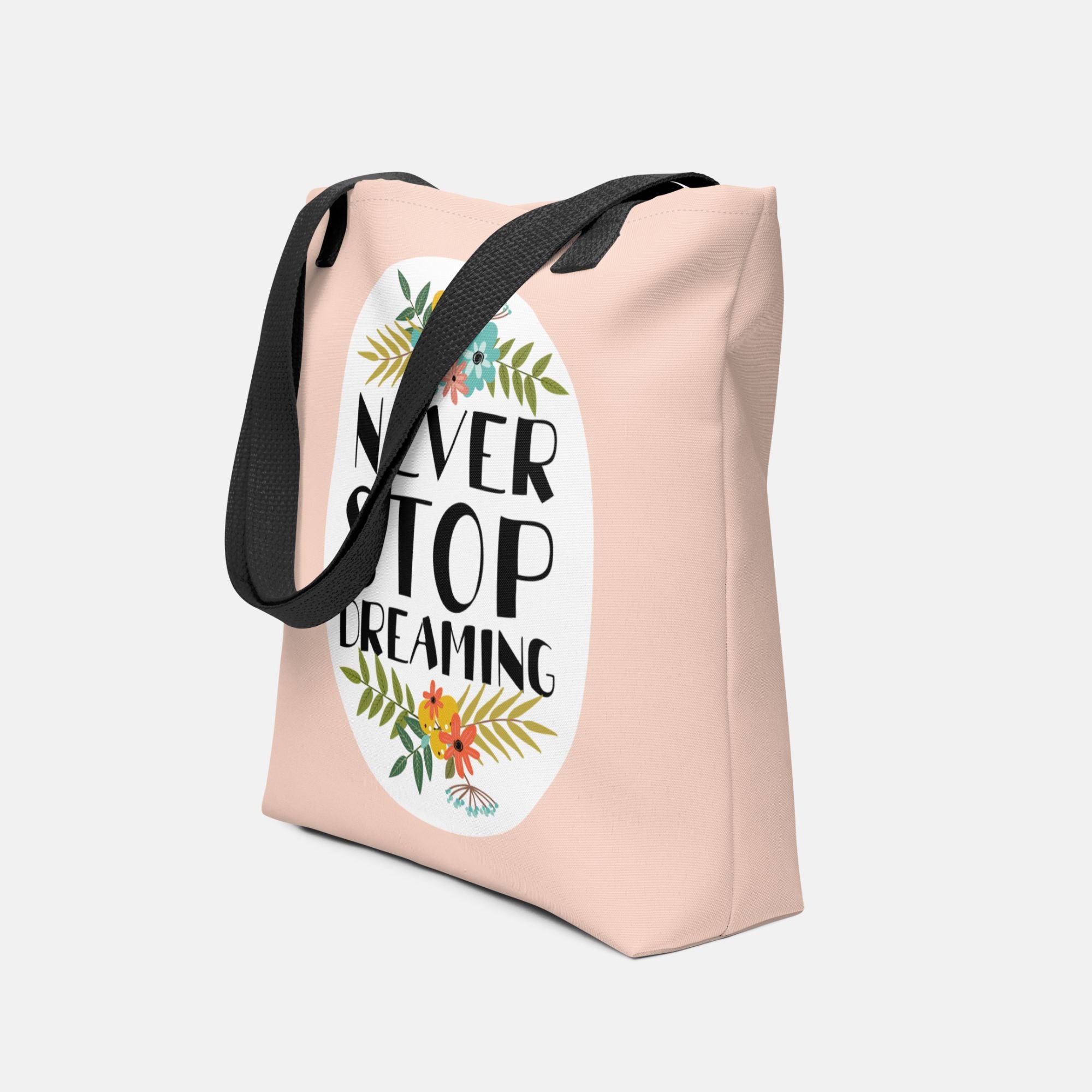Dream Big Floral Tote Bag image 0