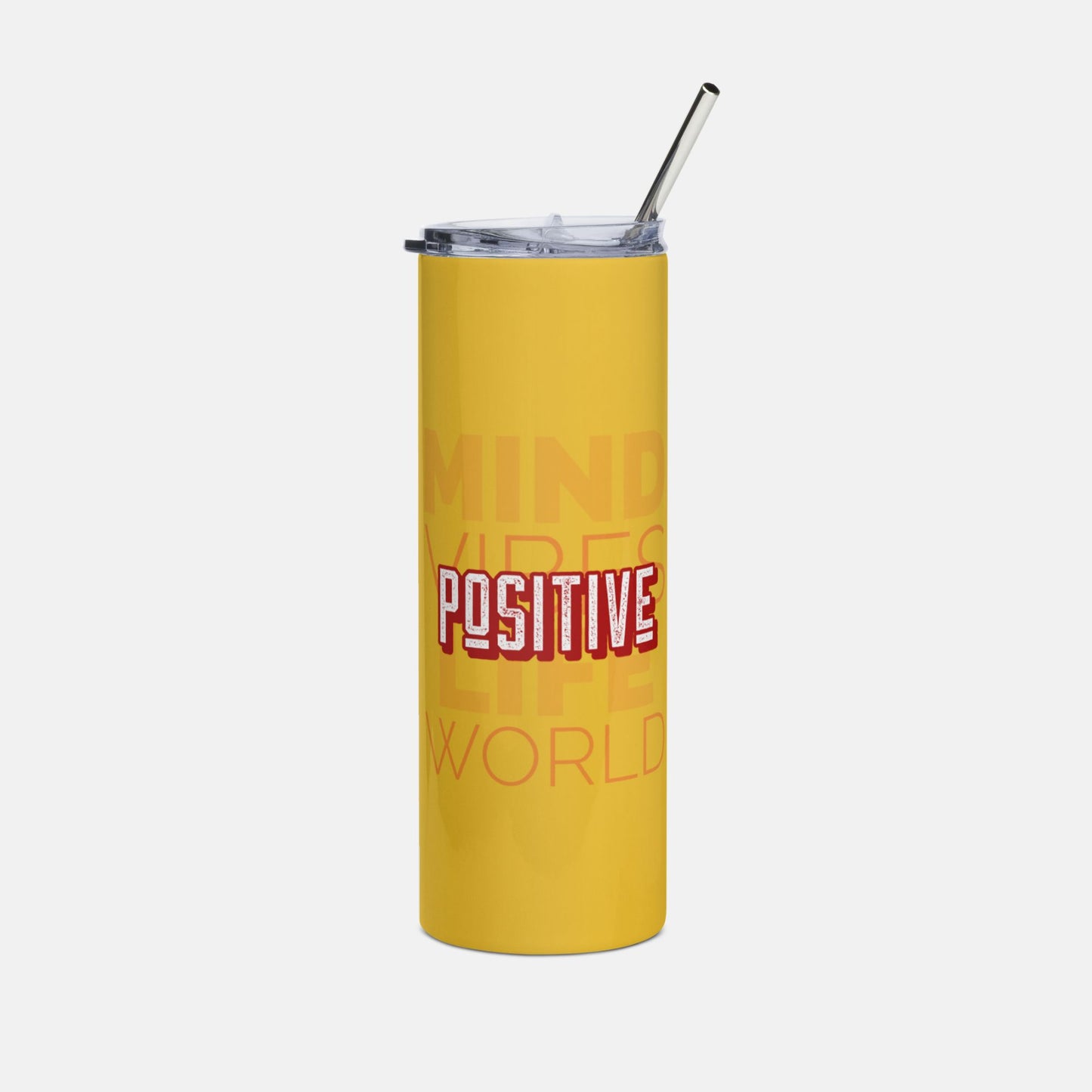 Positive Vibes Yellow Tumbler image 0