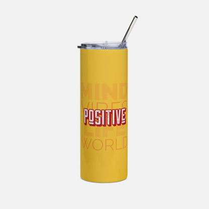 Positive Vibes Yellow Tumbler image 0